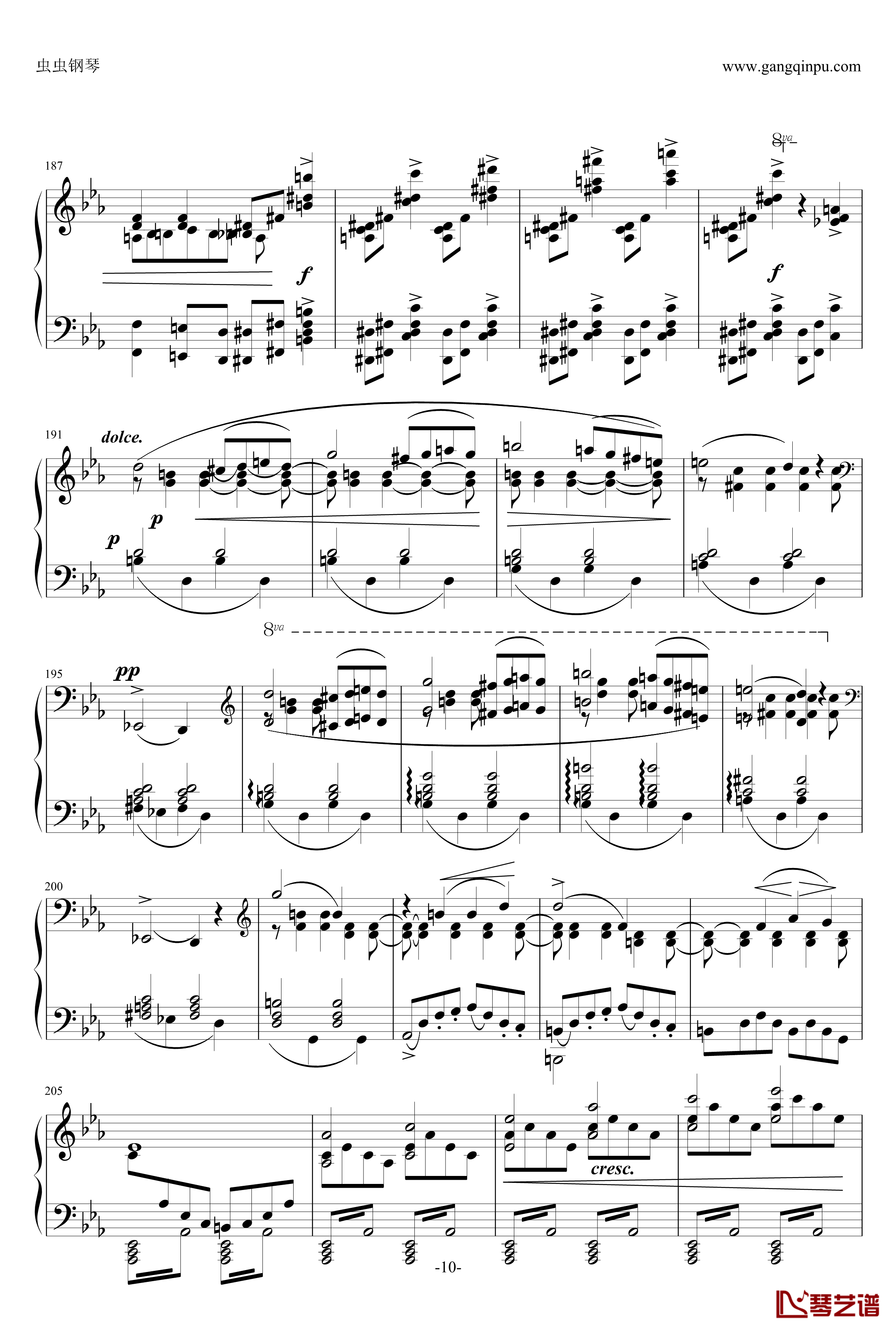 自由射手序曲钢琴谱-韦伯-李斯特10