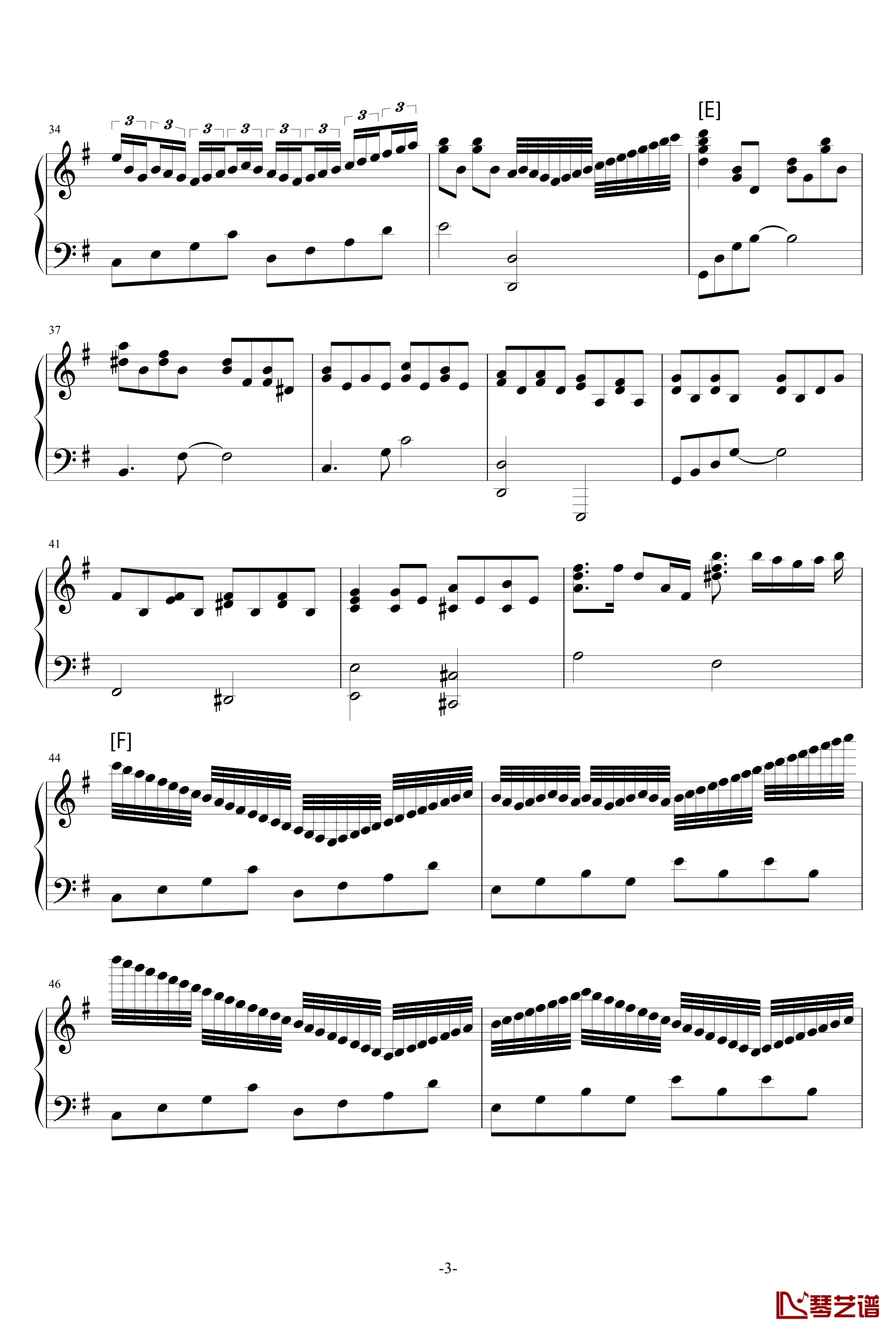 Unfinished钢琴谱-by Yoshiki-林佳树3