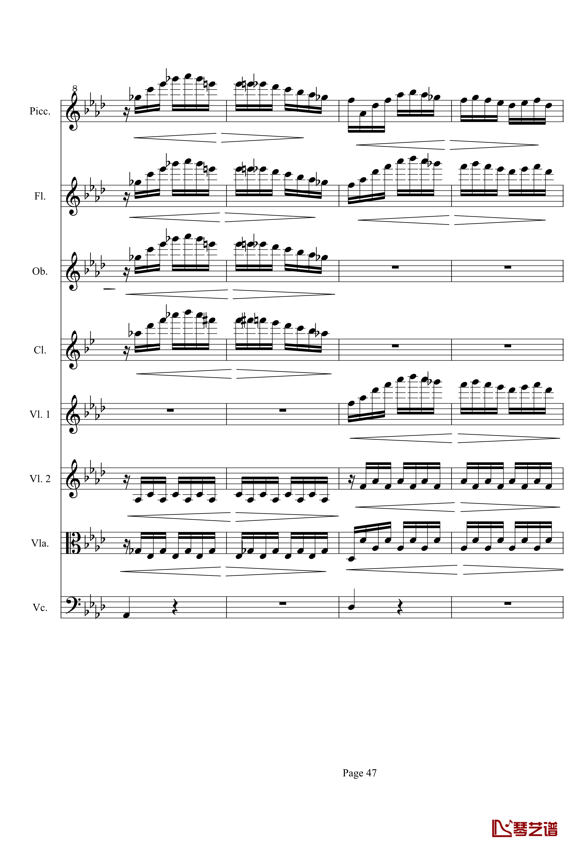 奏鸣曲之交响第23首Ⅲ钢琴谱--贝多芬-beethoven47