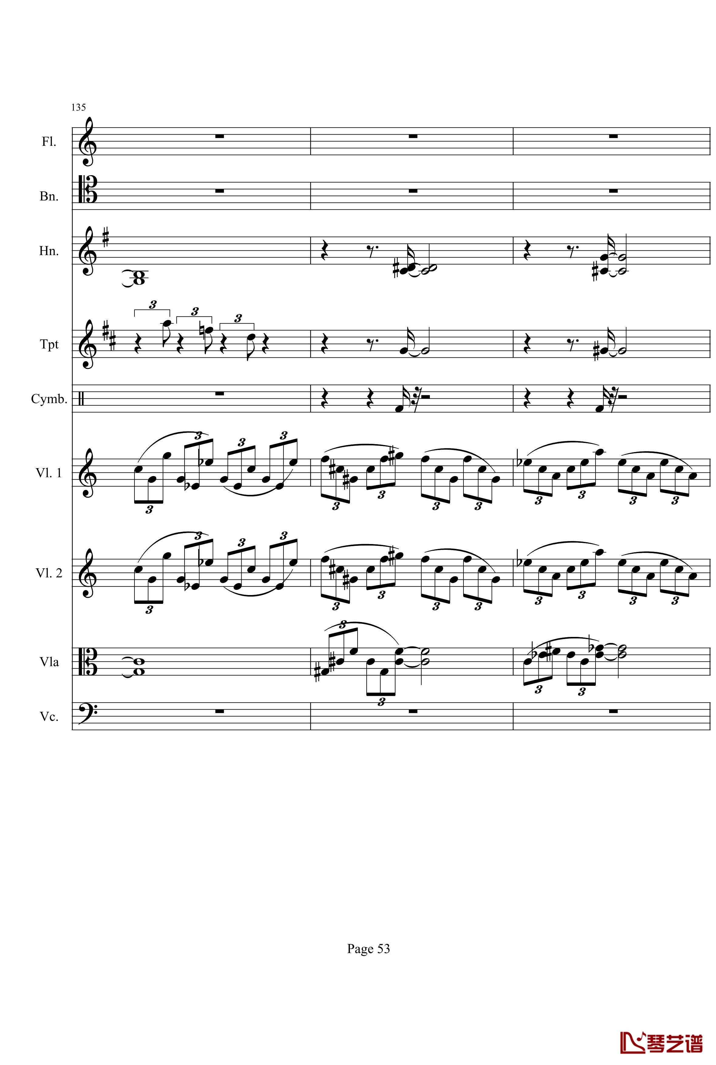 奏鸣曲之交响钢琴谱-第21-Ⅰ-贝多芬-beethoven53