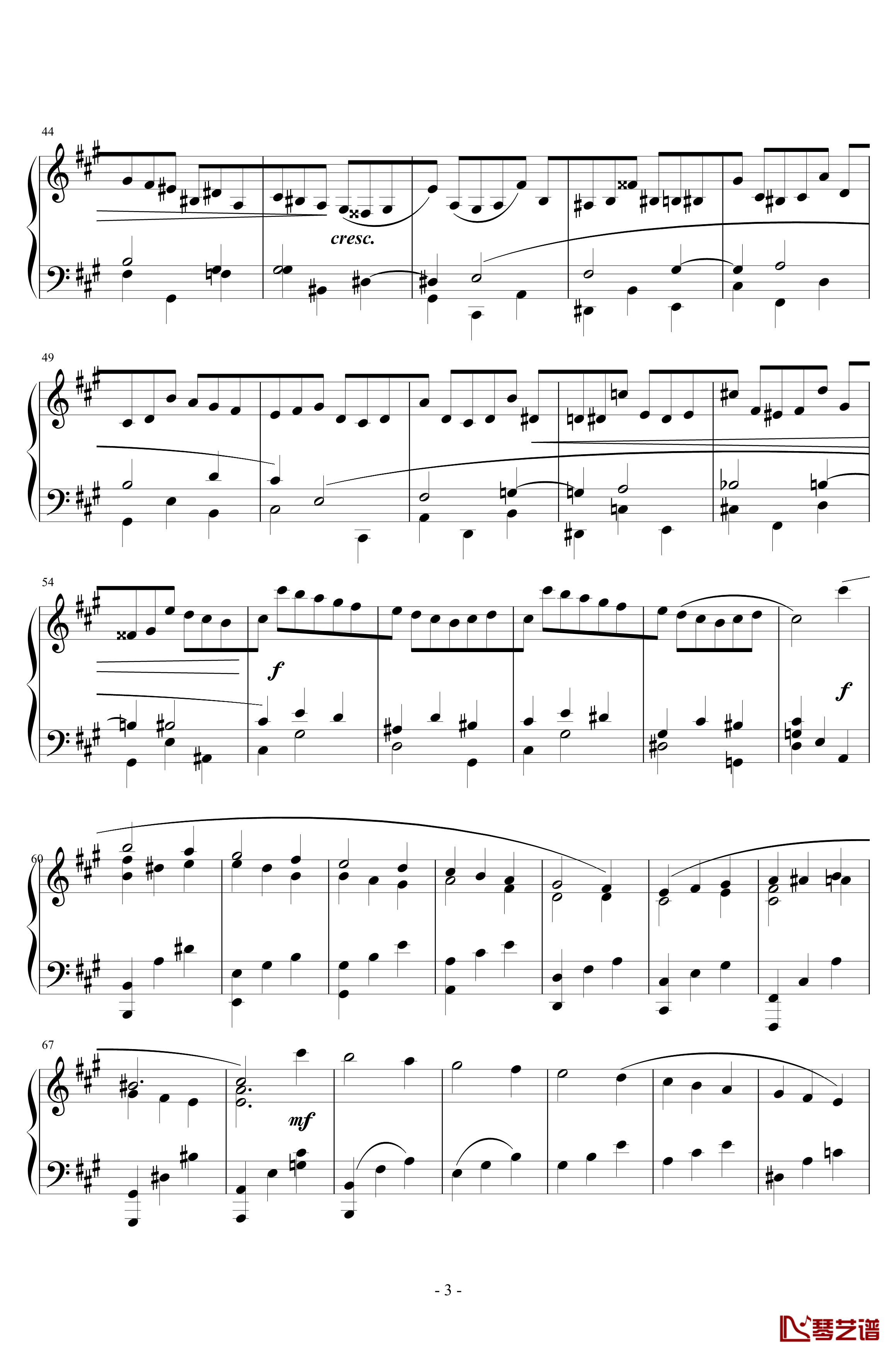 第三乐章钢琴谱-A大调奏鸣曲-清代皇帝3