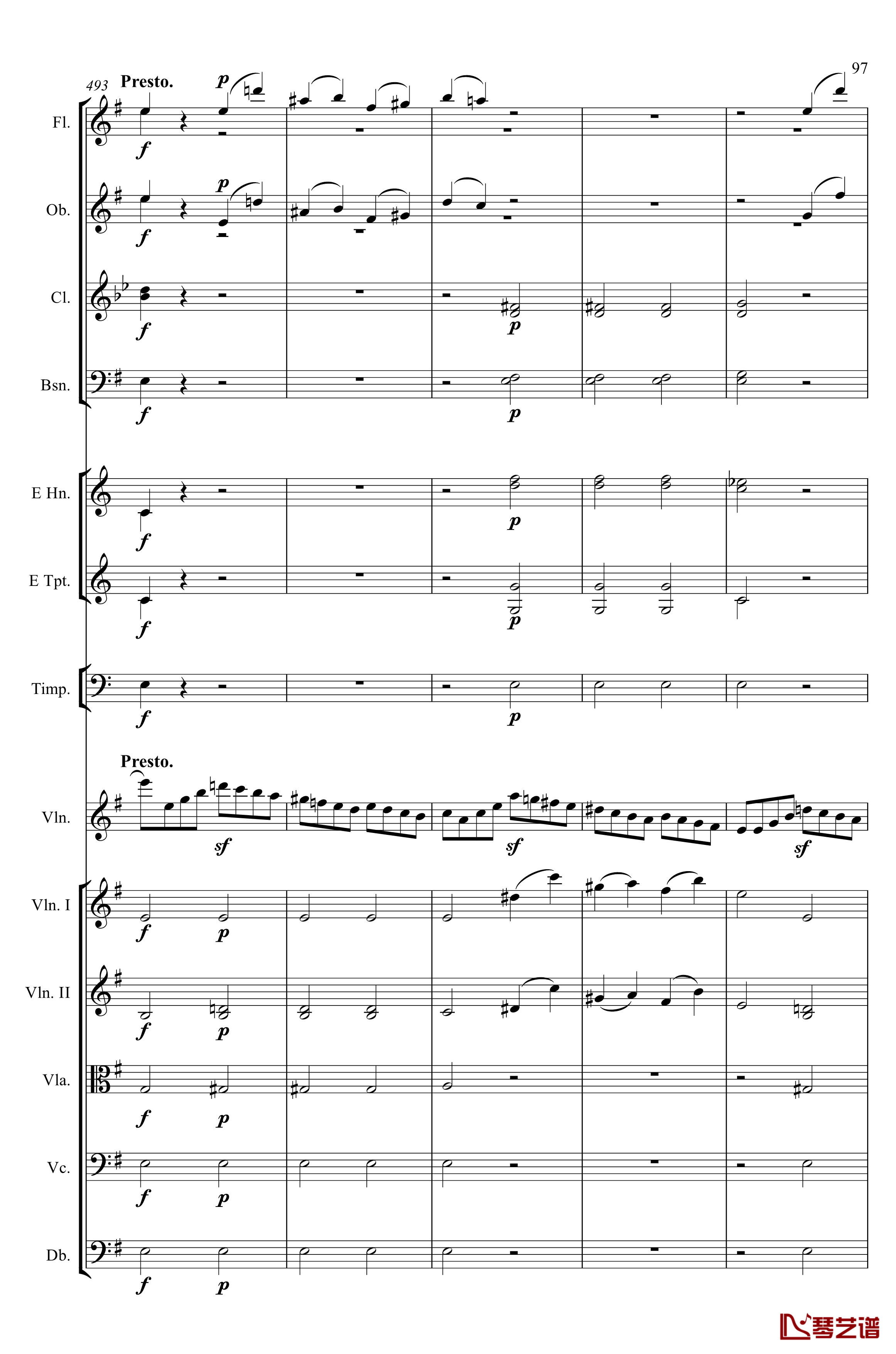 e小调小提琴协奏曲Op.64钢琴谱-第一乐章-门德尔松97