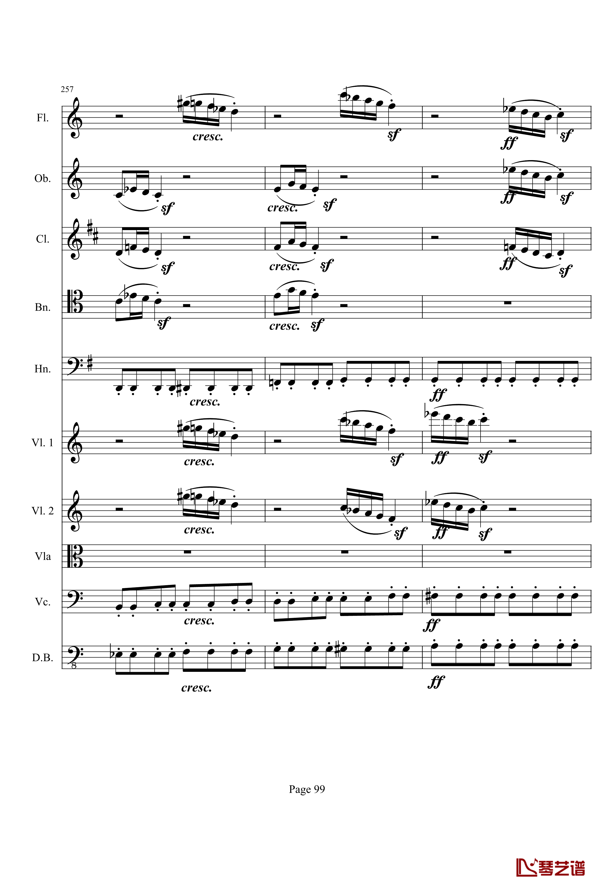 奏鸣曲之交响钢琴谱-第21首-Ⅰ-贝多芬-beethoven99