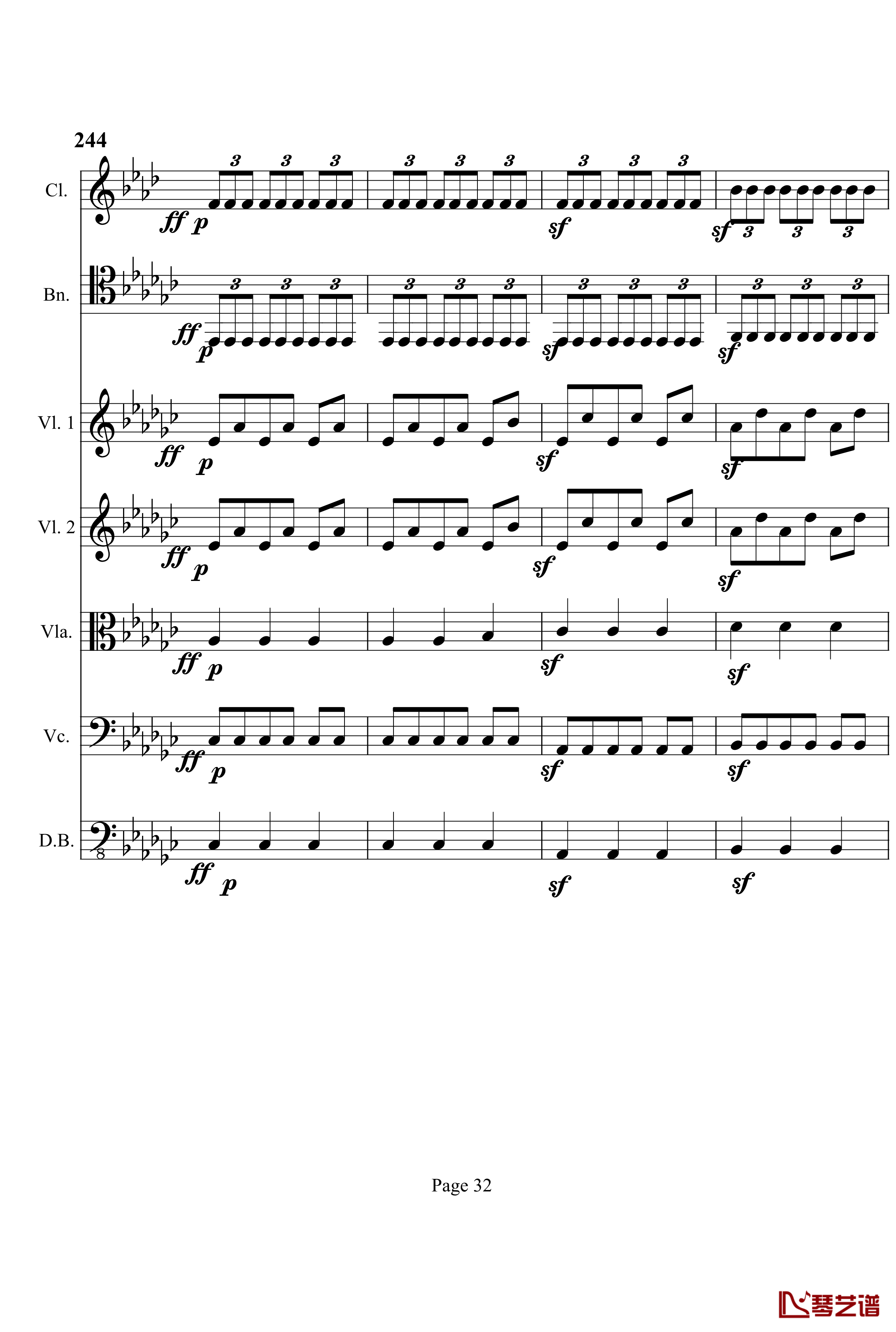 奏鸣曲之交响钢琴谱-第4首-Ⅲ-贝多芬-beethoven32