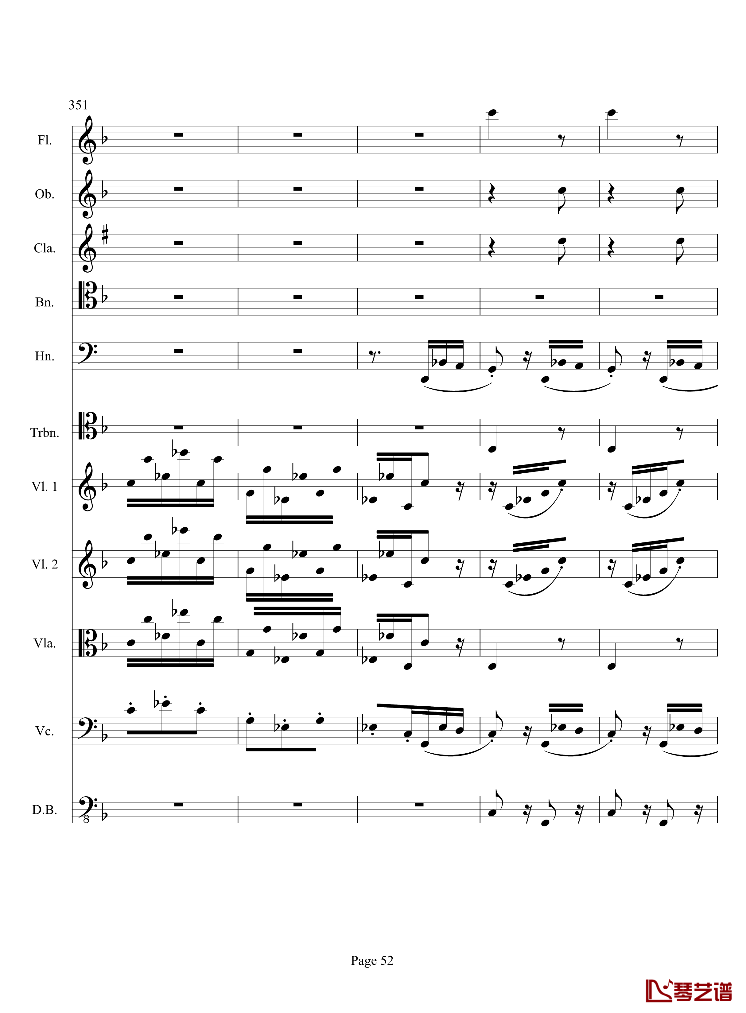 奏鸣曲之交响钢琴谱-第17首-Ⅲ-贝多芬-beethoven52