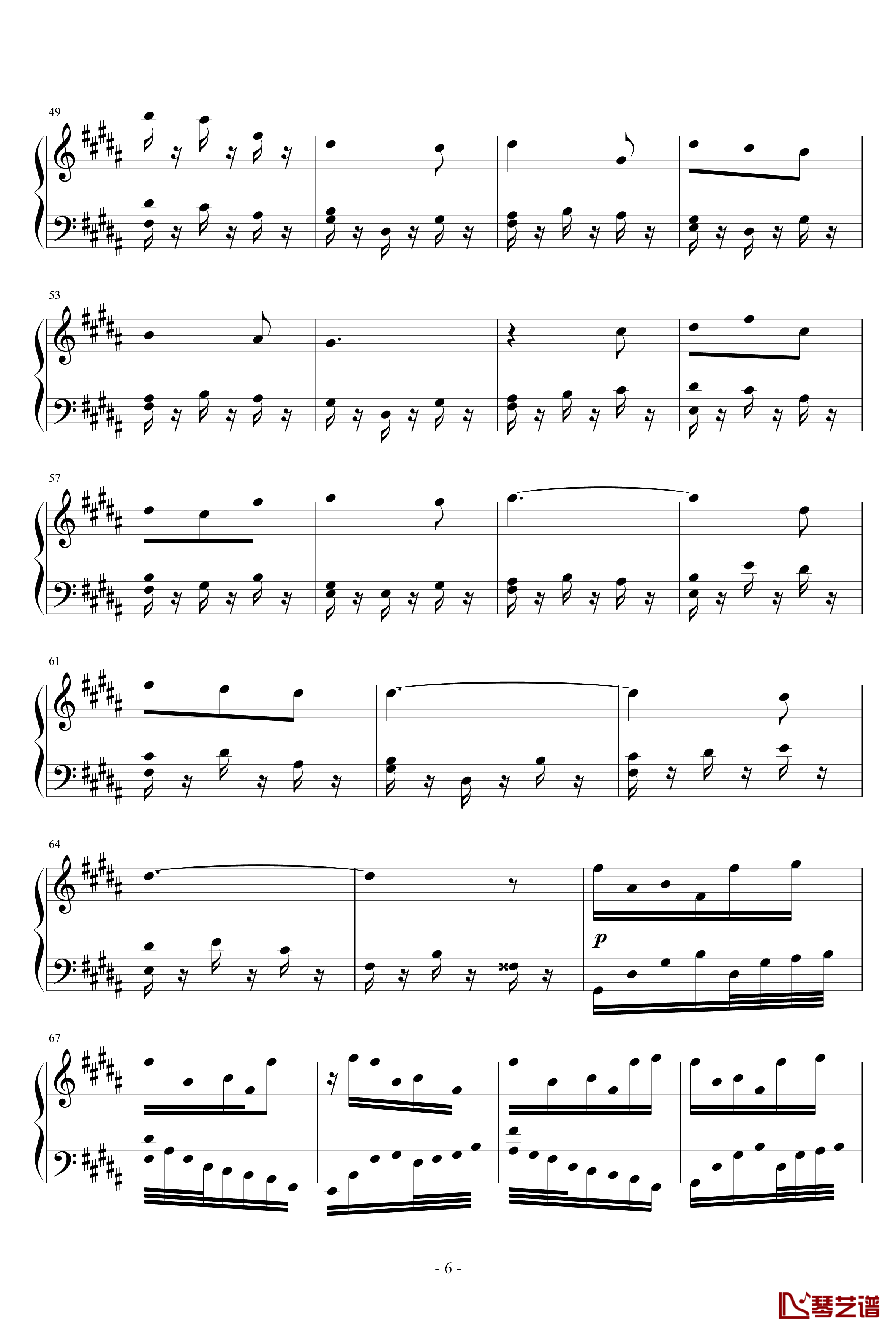kouyou钢琴谱-Piano Arrangement-Deemo6