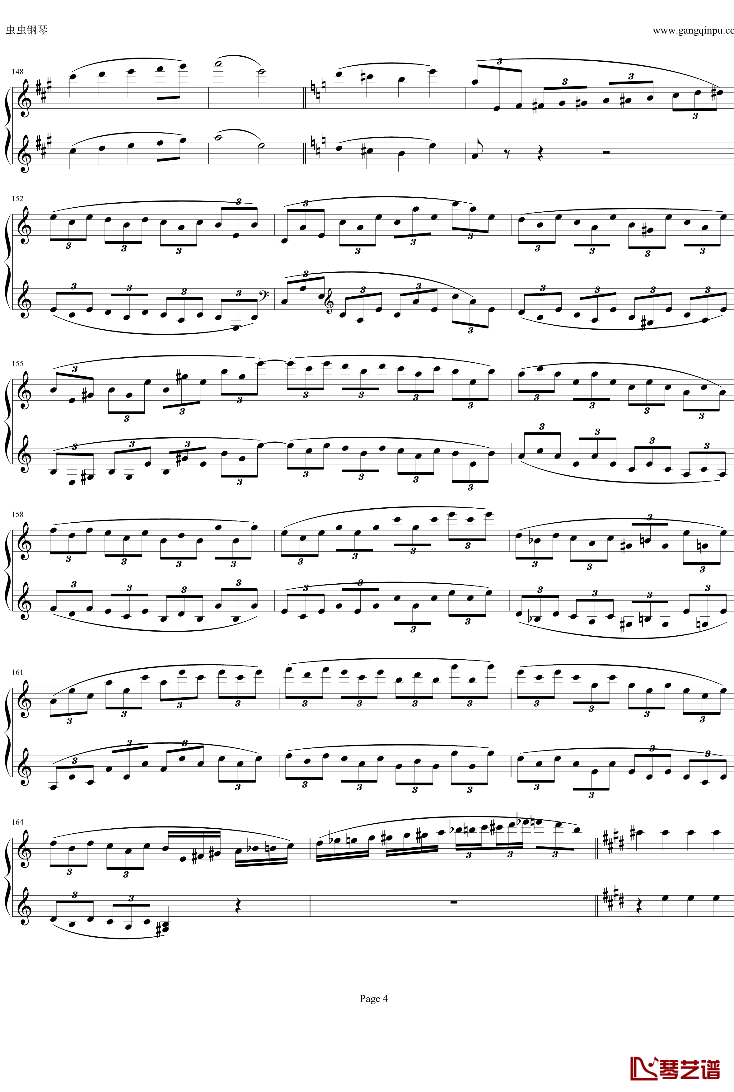 钢琴协奏曲Op61第一乐章钢琴谱-贝多芬-beethoven4
