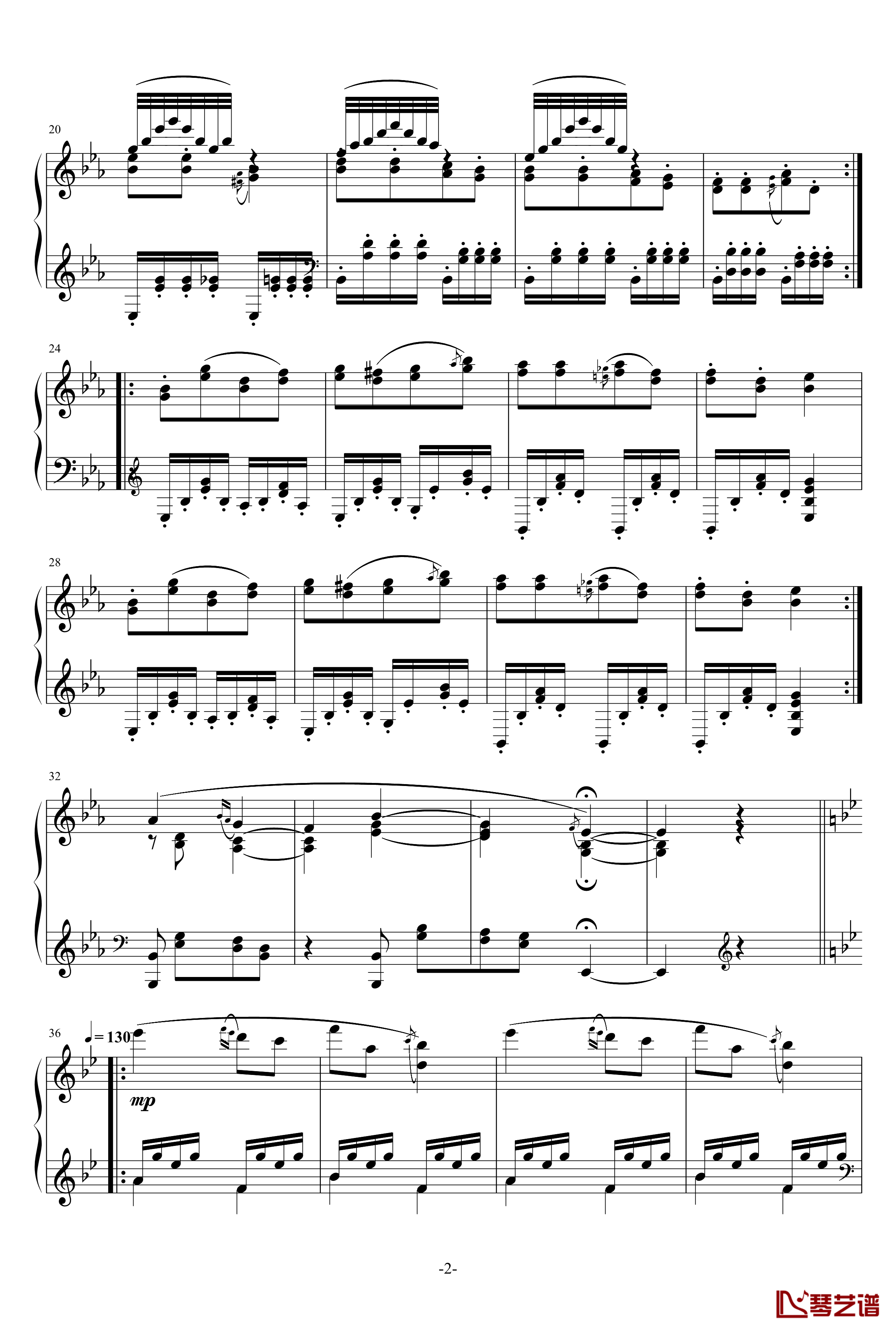 小温狂想曲 3钢琴谱—具有匈牙利狂想曲风格的一曲。—我的代表作-一个球2
