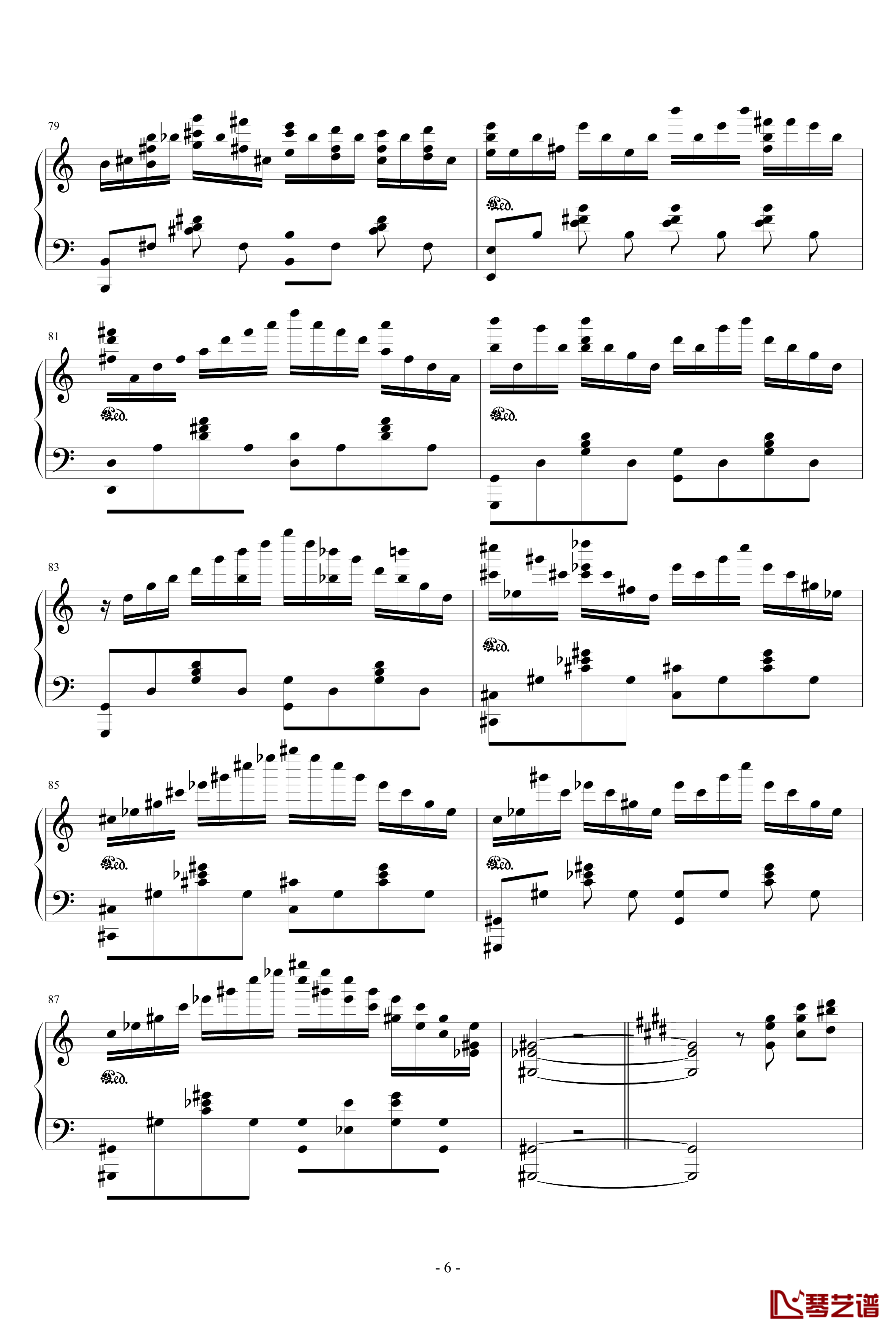悲伤·第三乐章钢琴谱-贝多芬-beethoven6