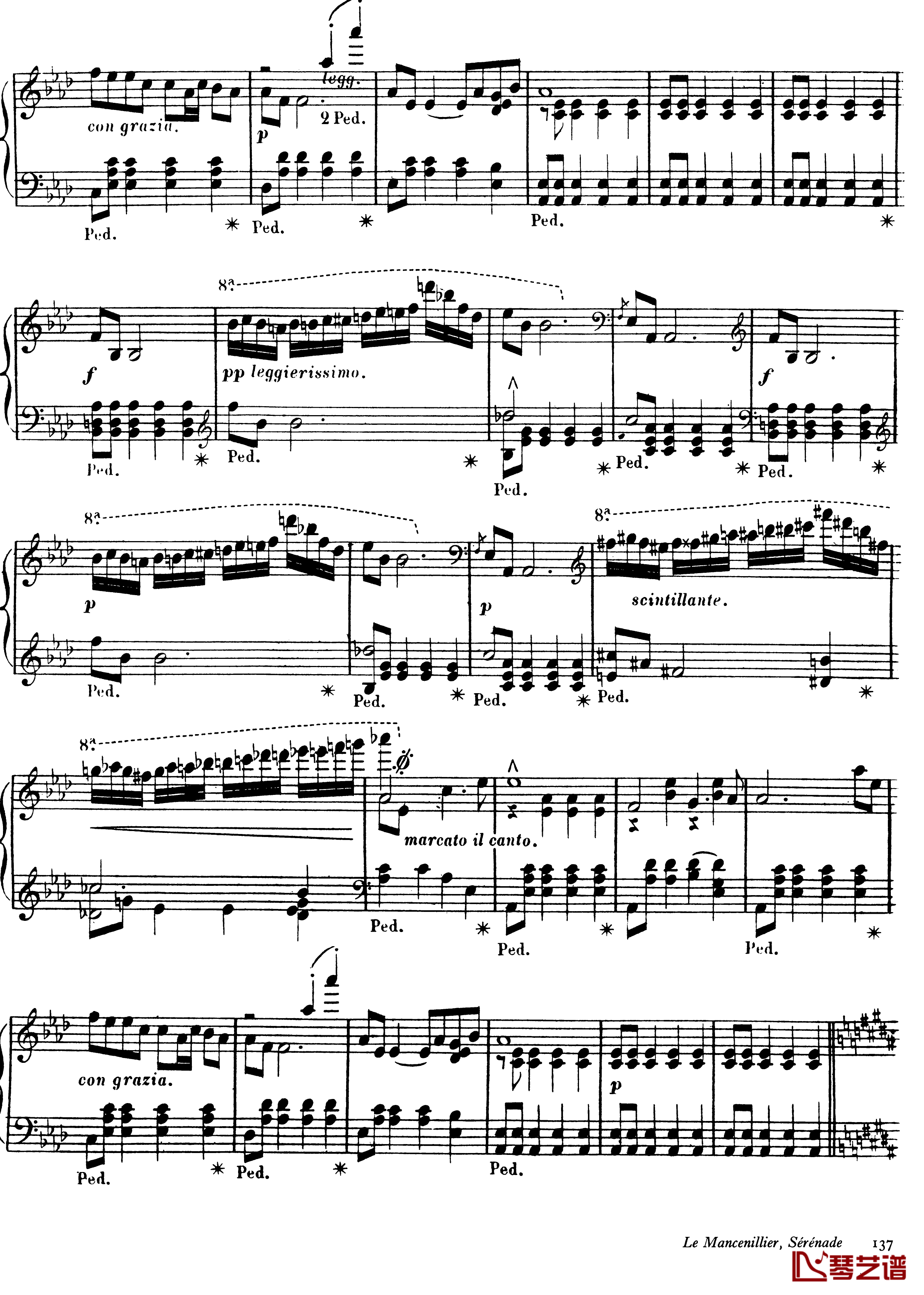 西印度小夜曲 Op.11钢琴谱-戈特沙尔克5