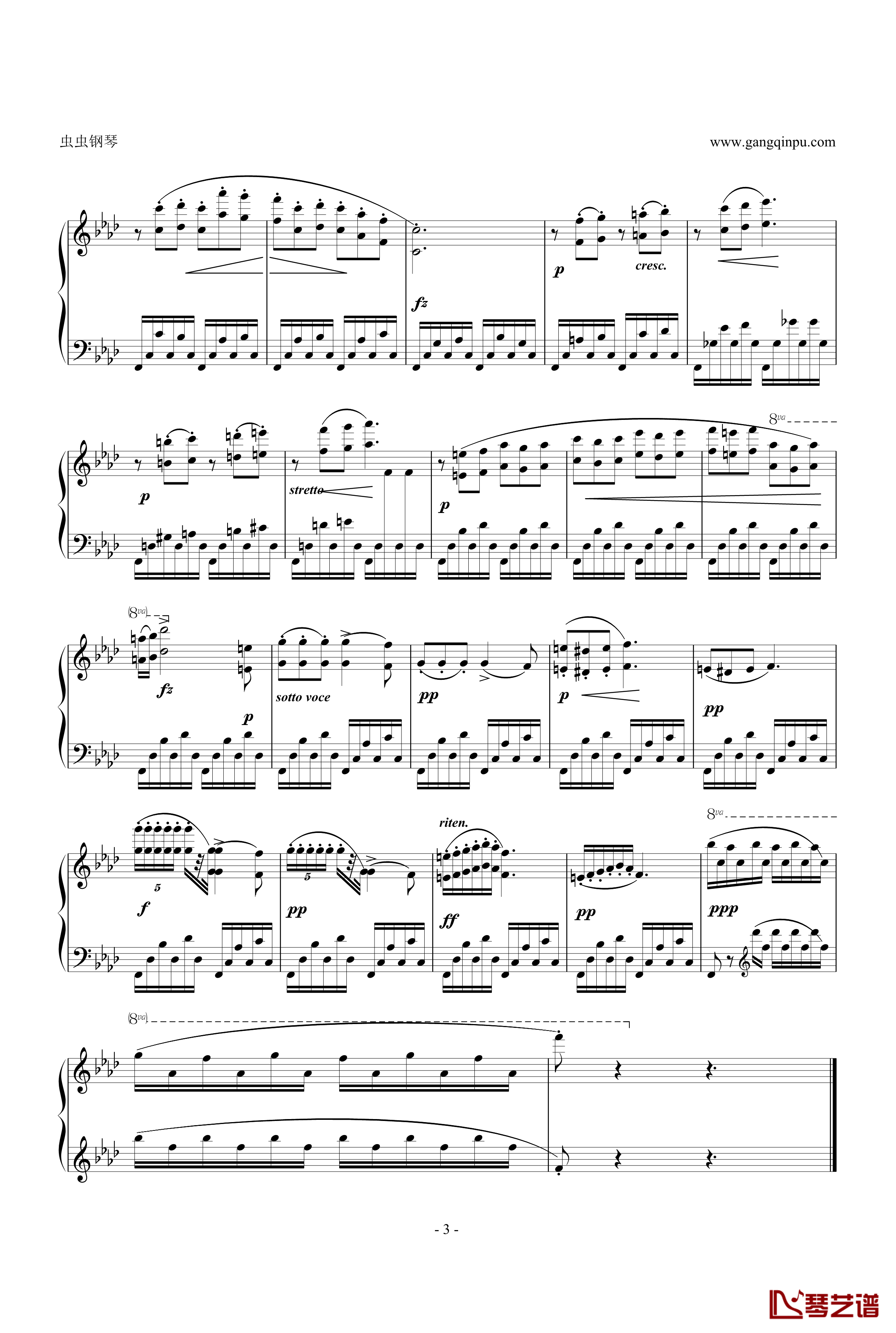 肖邦练习曲Etude OP.10 No.9钢琴谱-chopin3