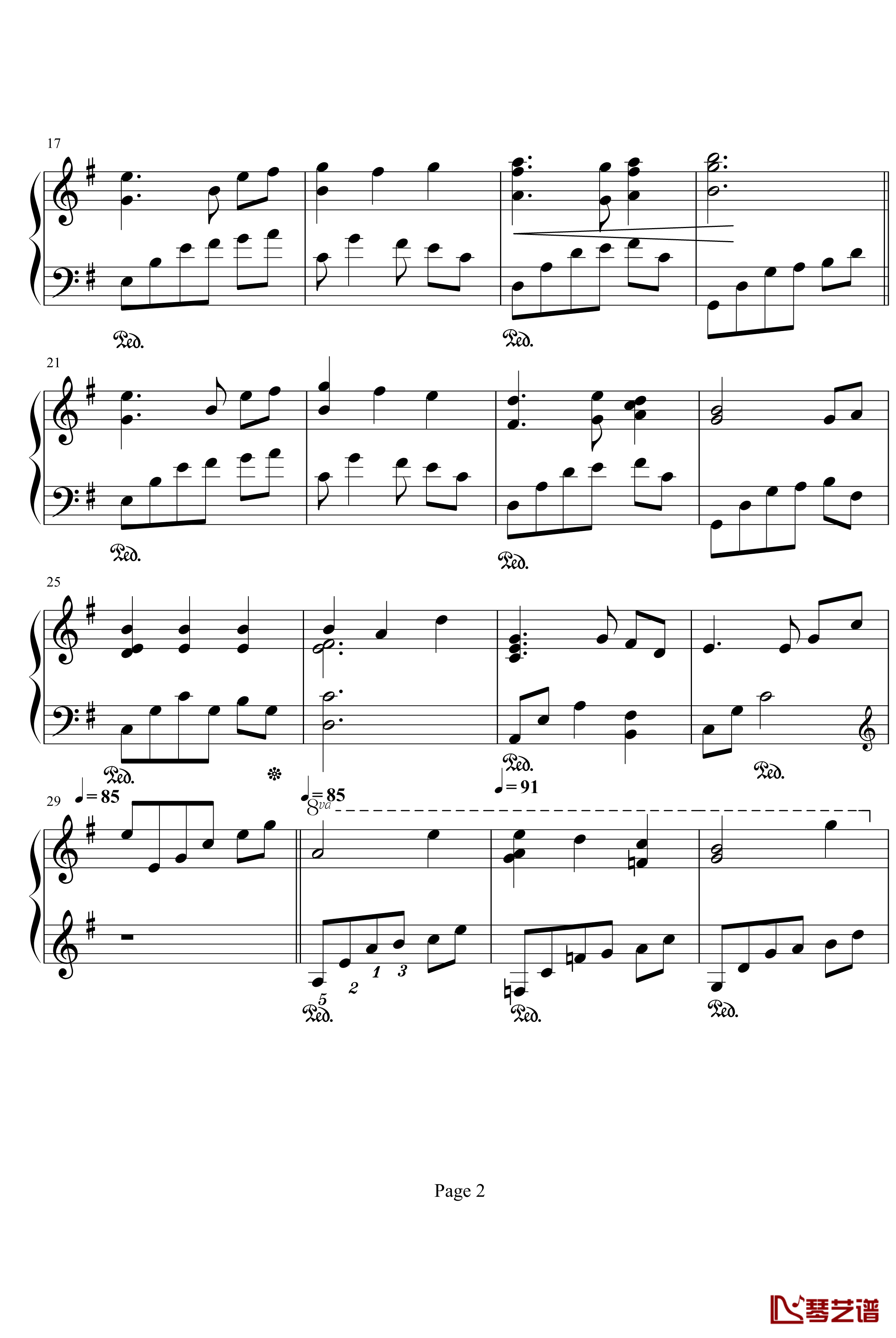最终幻想10开场音乐钢琴谱-最终幻想2
