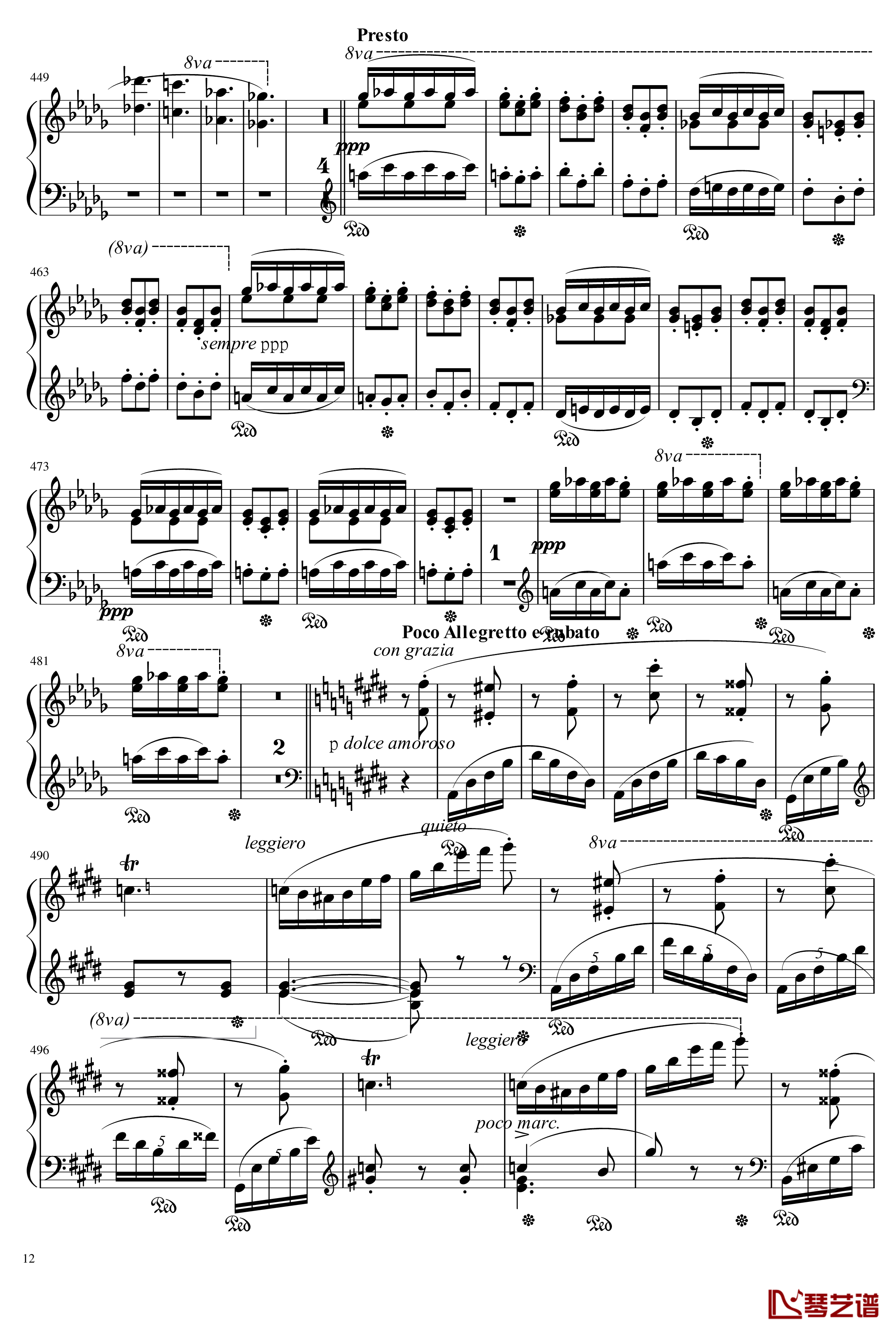 Mephisto Waltz No. 1 S. 514钢琴谱-李斯特12