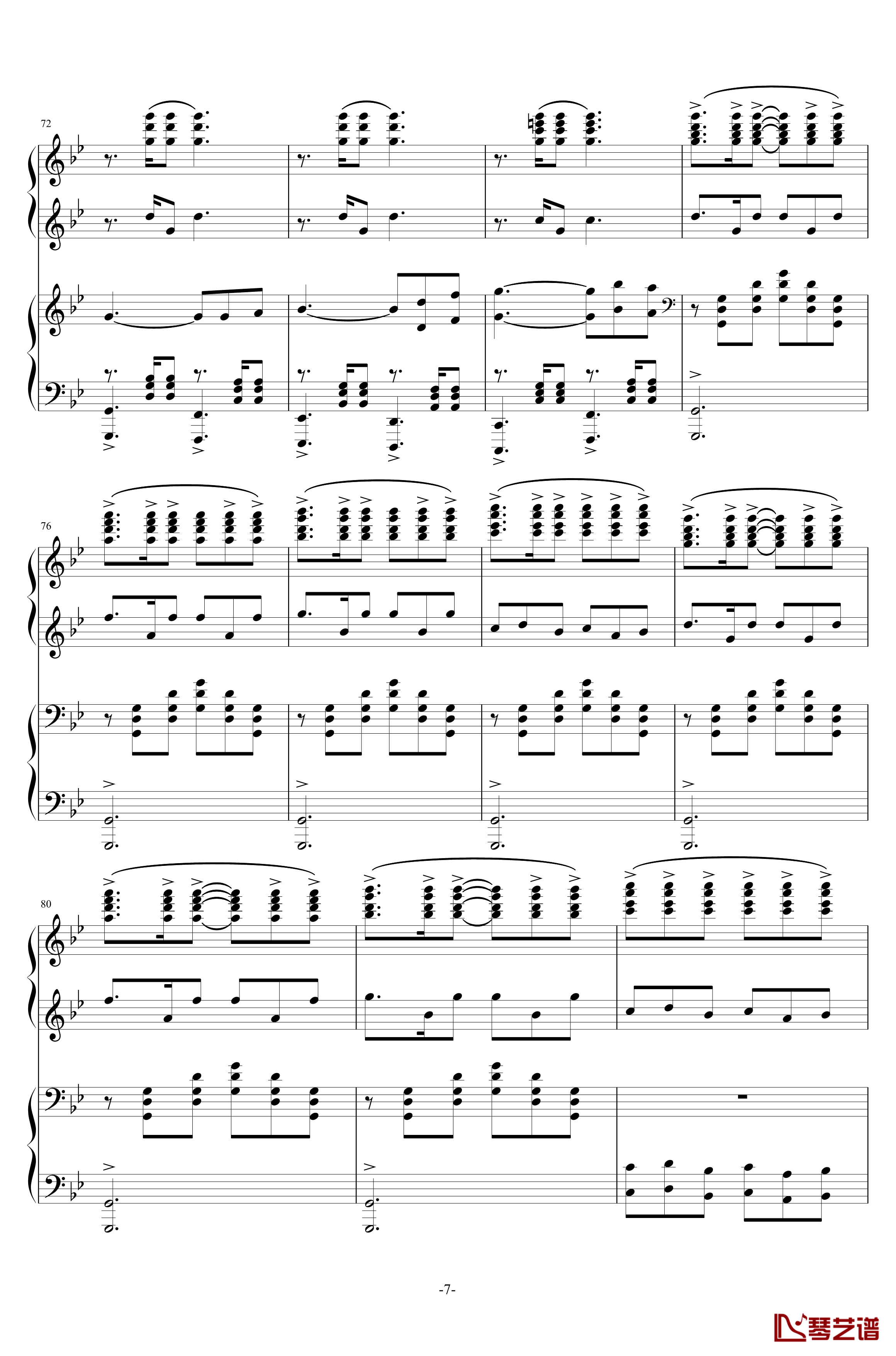 OST APOCALYPSIS NOCTIS 钢琴谱-Piano duet-最终幻想XV7