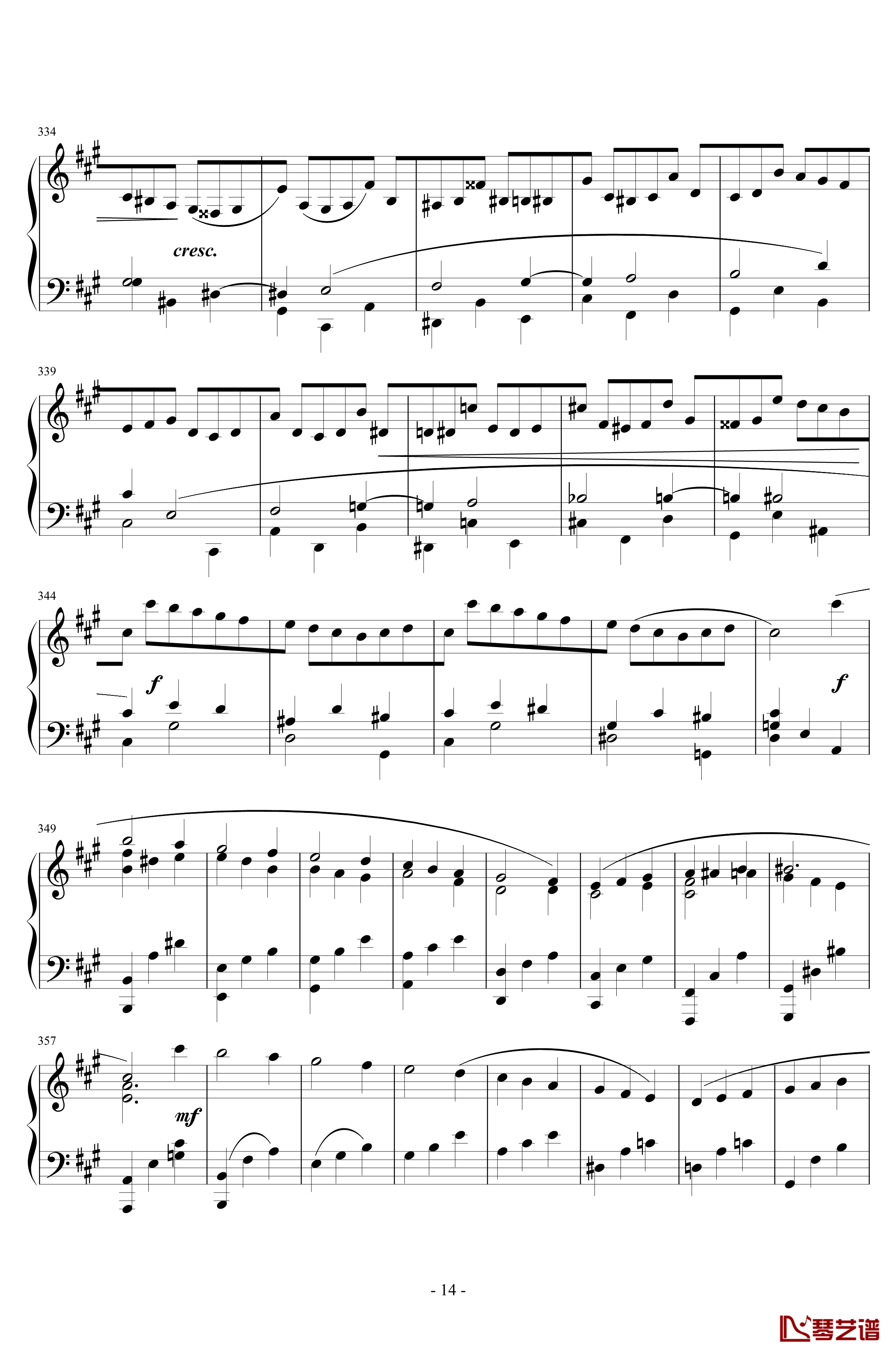 第三乐章钢琴谱-A大调奏鸣曲-清代皇帝14