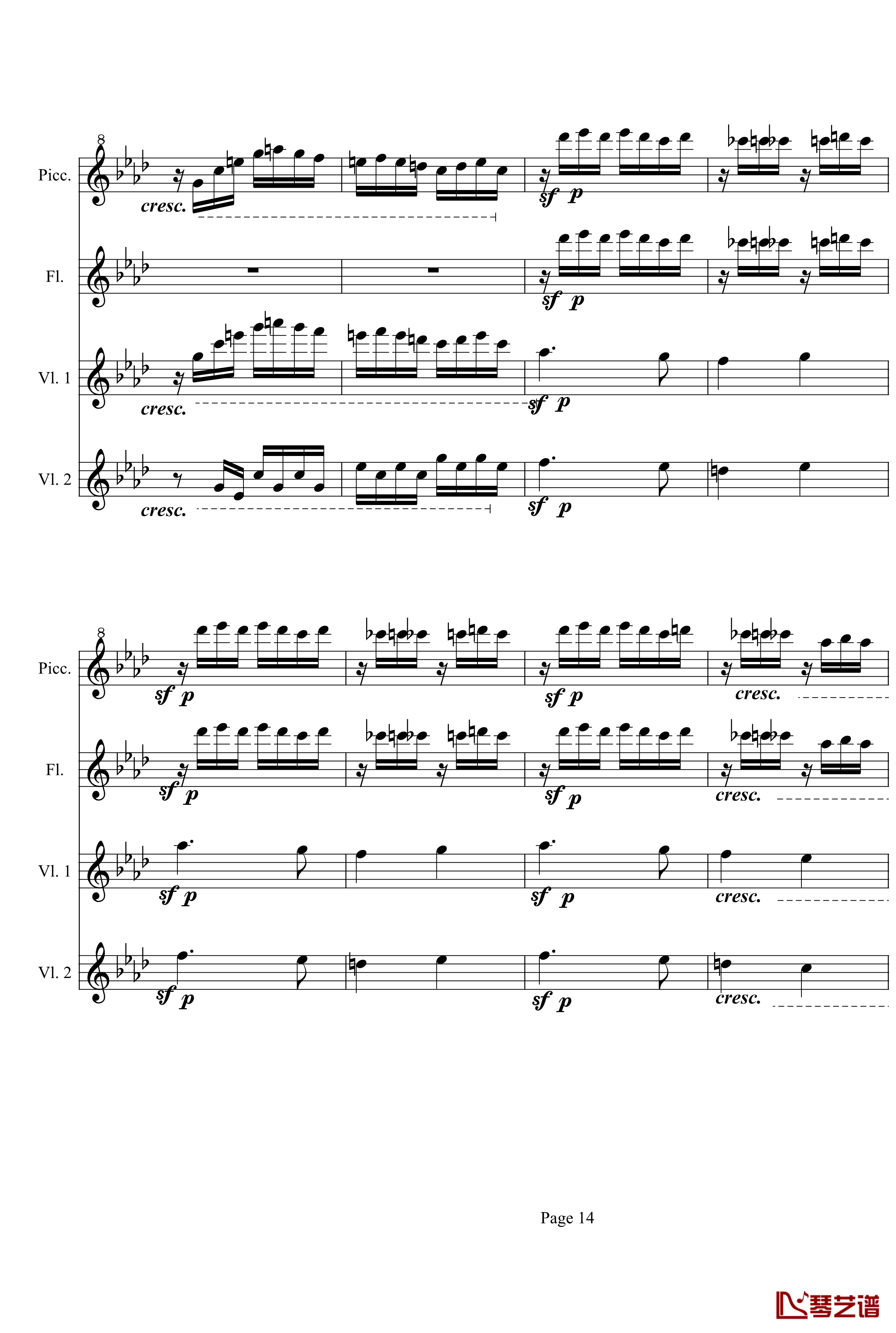 奏鸣曲之交响第23首Ⅲ钢琴谱--贝多芬-beethoven14