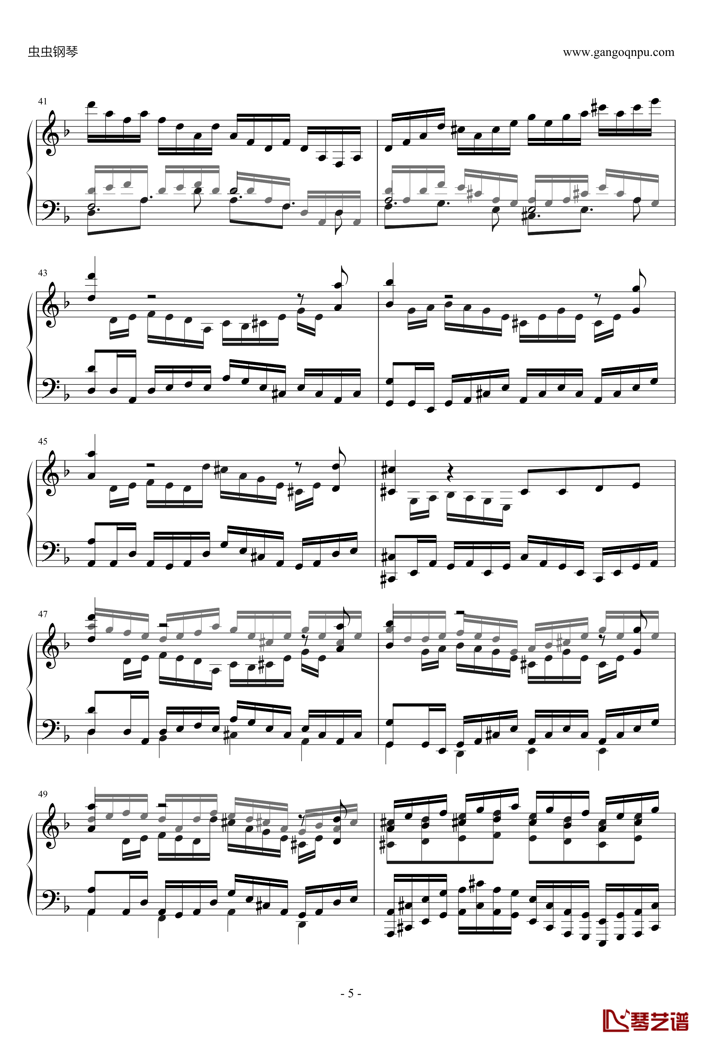 D小调小奏鸣曲钢琴谱-Jordan_Lin5