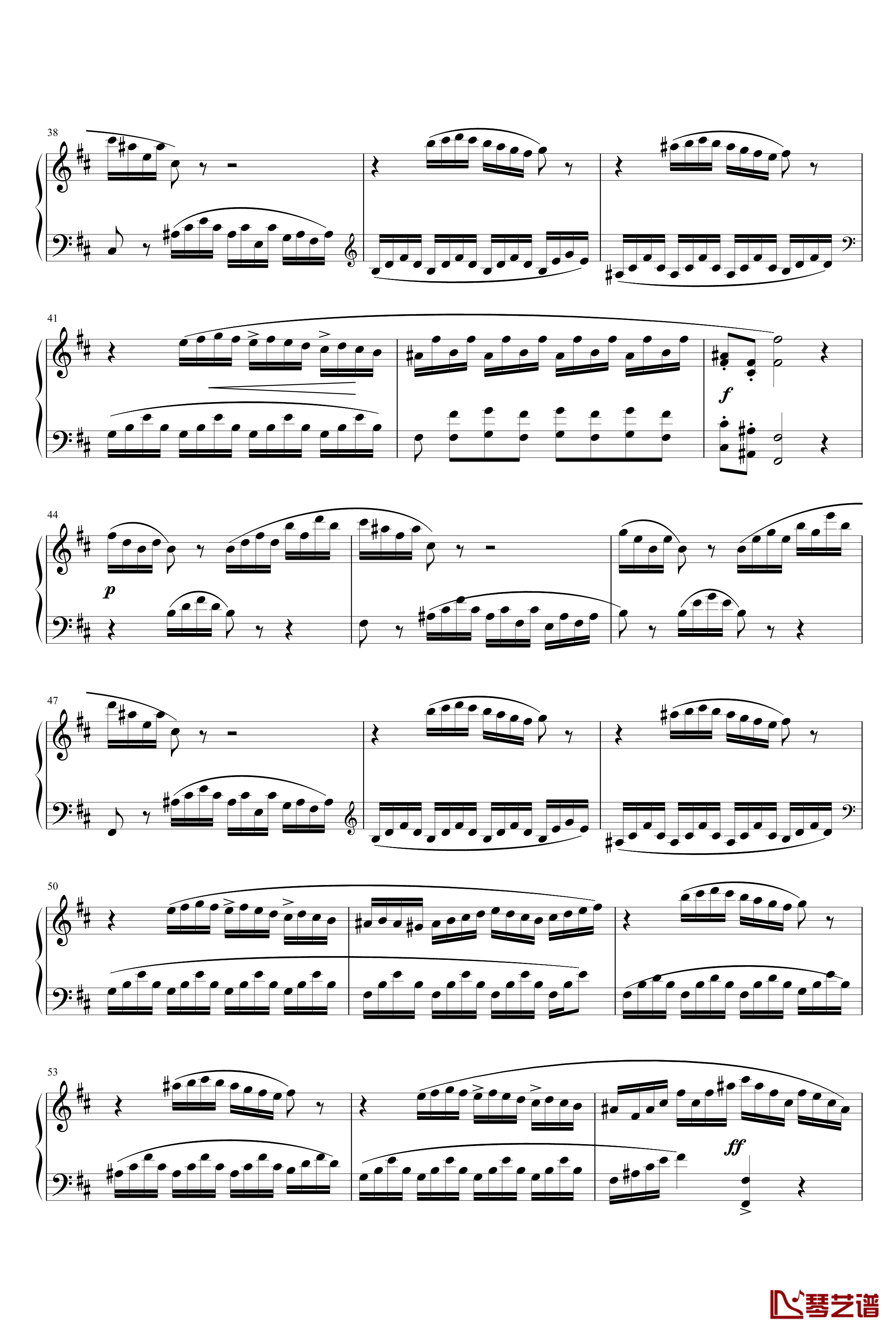 D大调奏鸣曲钢琴谱-乐之琴9