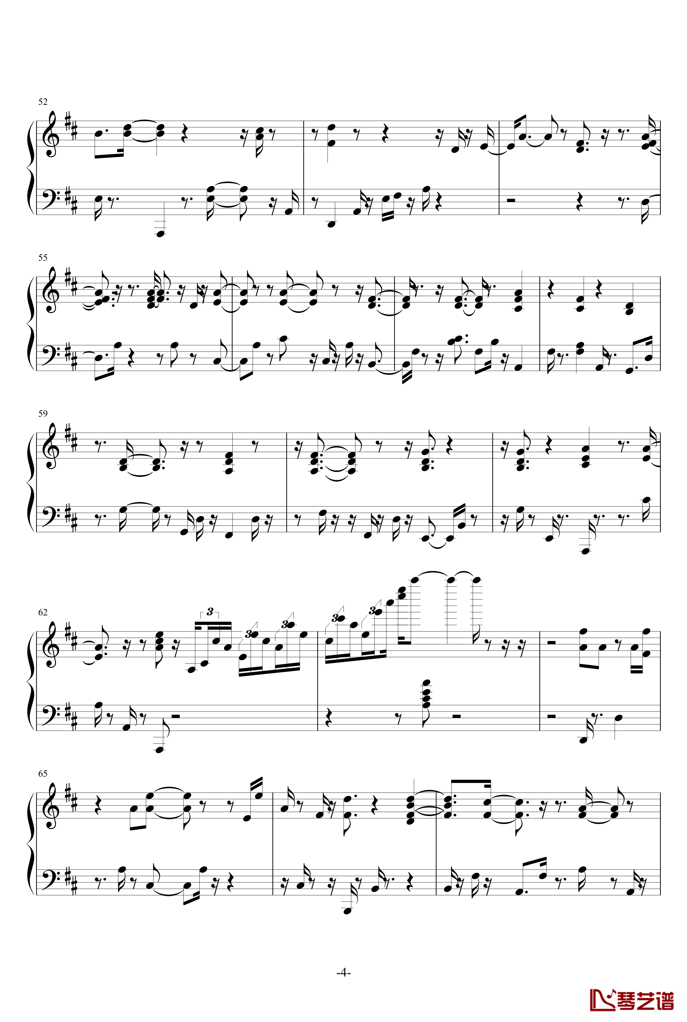 怪钢琴谱-飞腾哈哈4