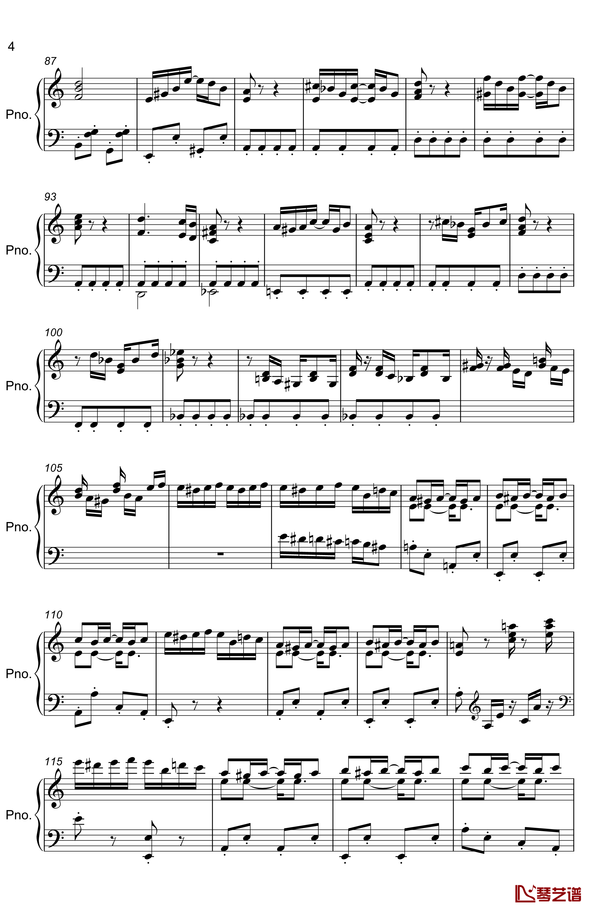 To alice in Jazz钢琴谱-欧美经典4