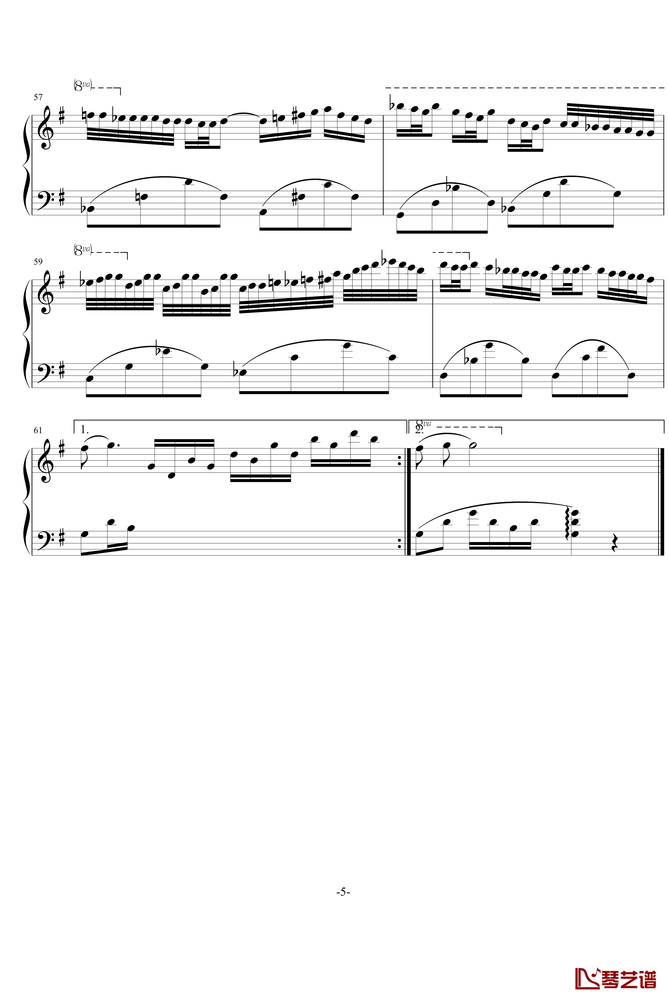 星空钢琴谱-Swenl特别版-克莱德曼5