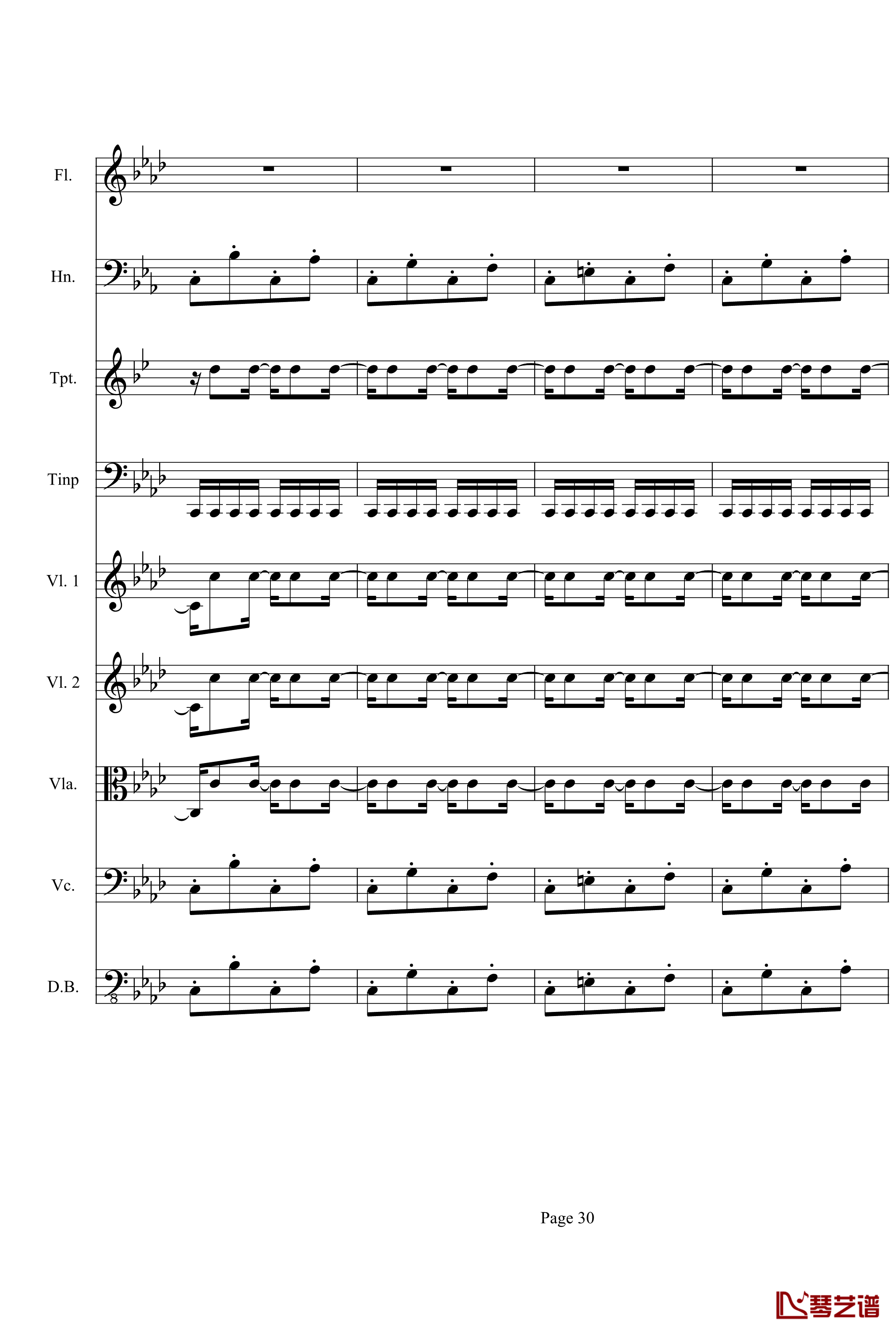 奏鸣曲之交响第23首Ⅲ钢琴谱--贝多芬-beethoven30