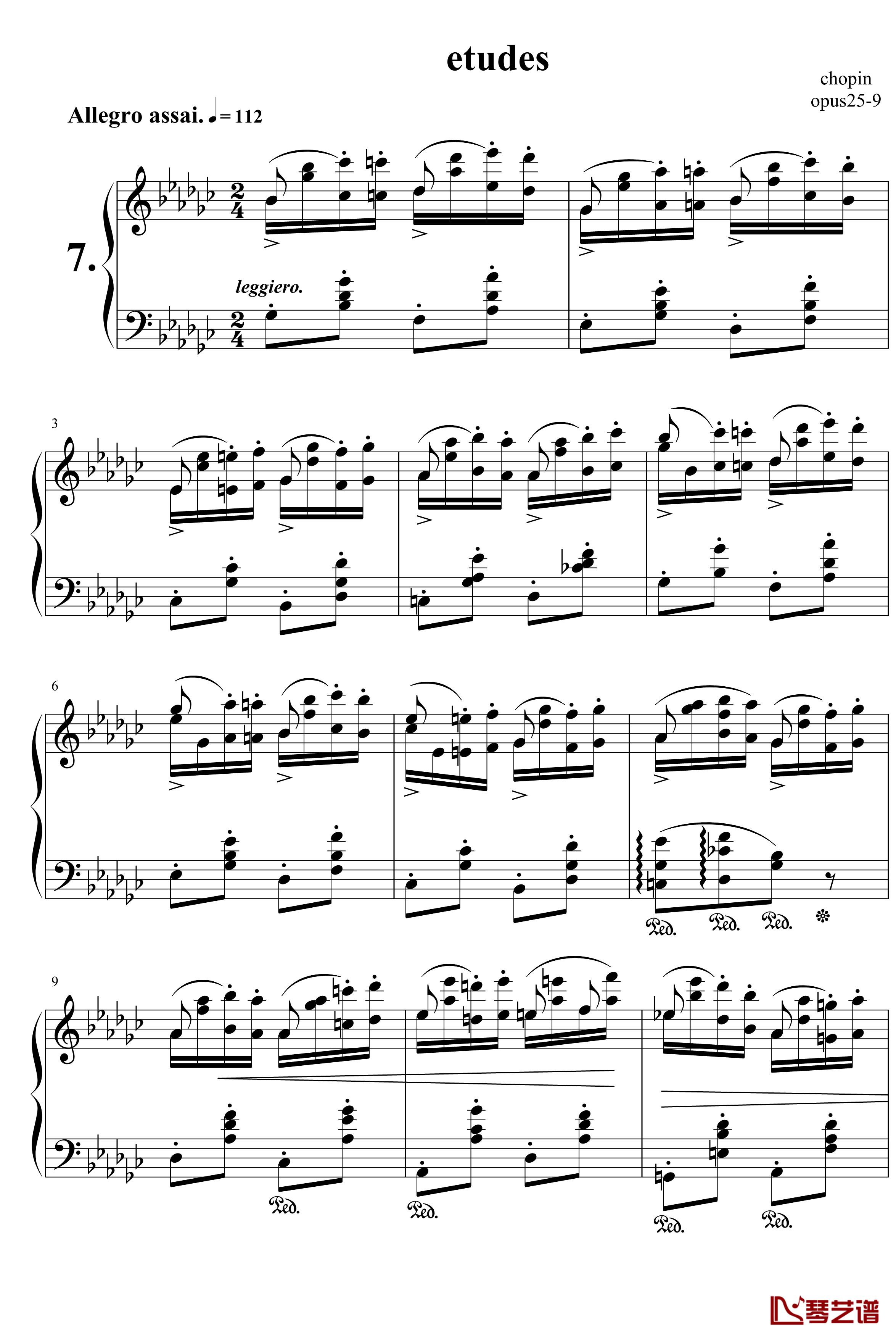 肖邦练习曲钢琴谱-肖邦-chopin1