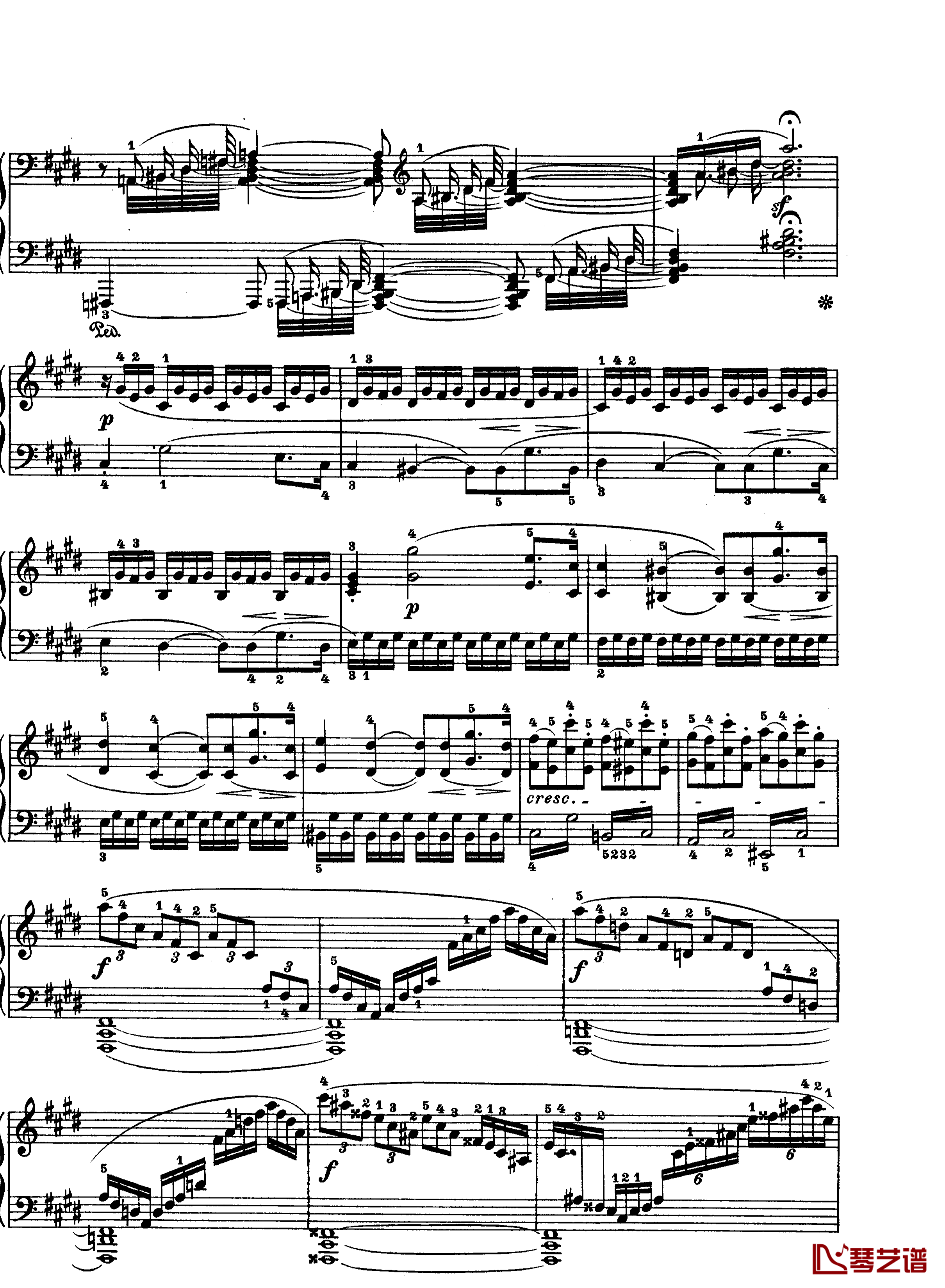 月光曲钢琴谱-第十四钢琴奏鸣曲-Op.27 No.2-贝多芬-beethoven13