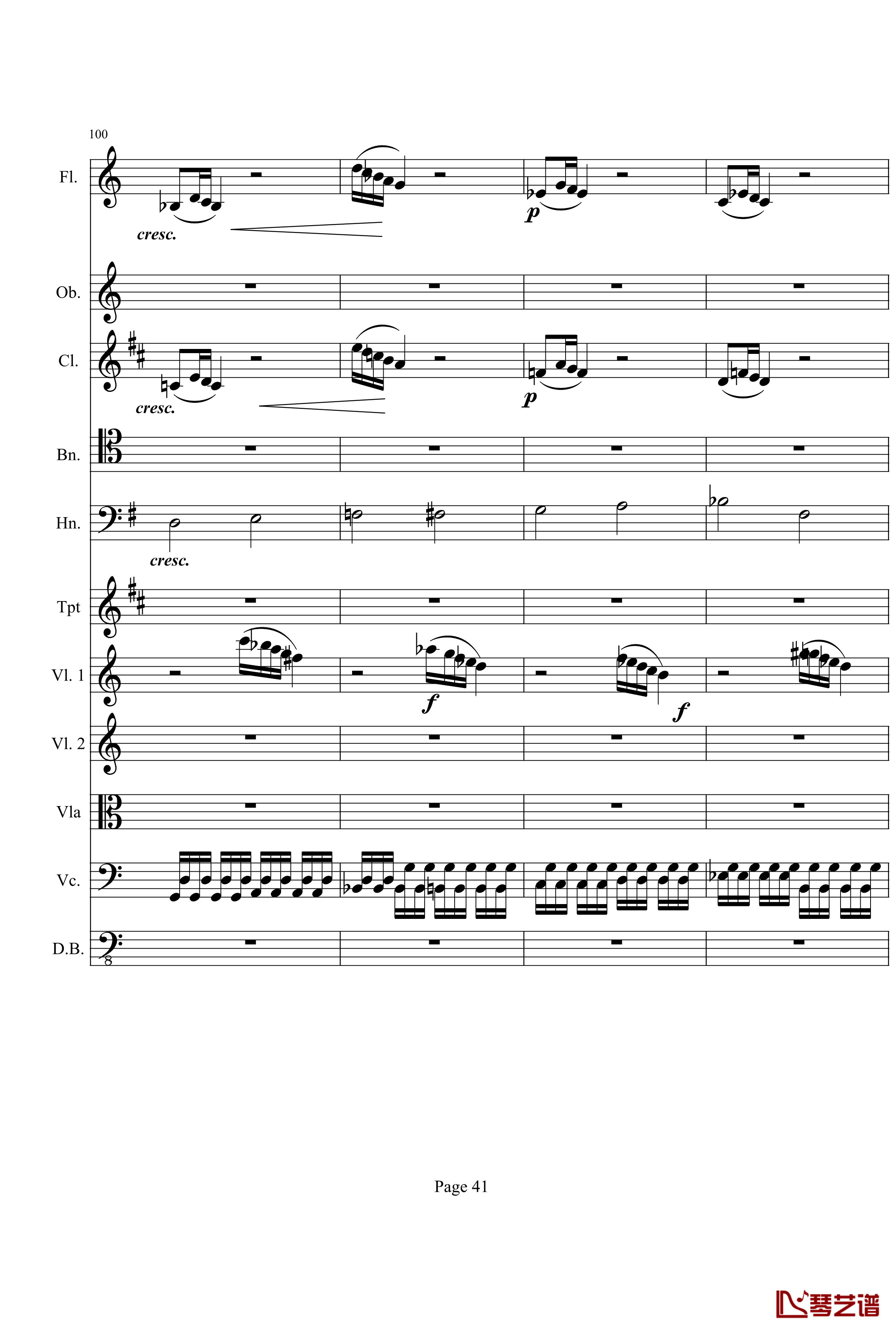 奏鸣曲之交响钢琴谱-第21-Ⅰ-贝多芬-beethoven41