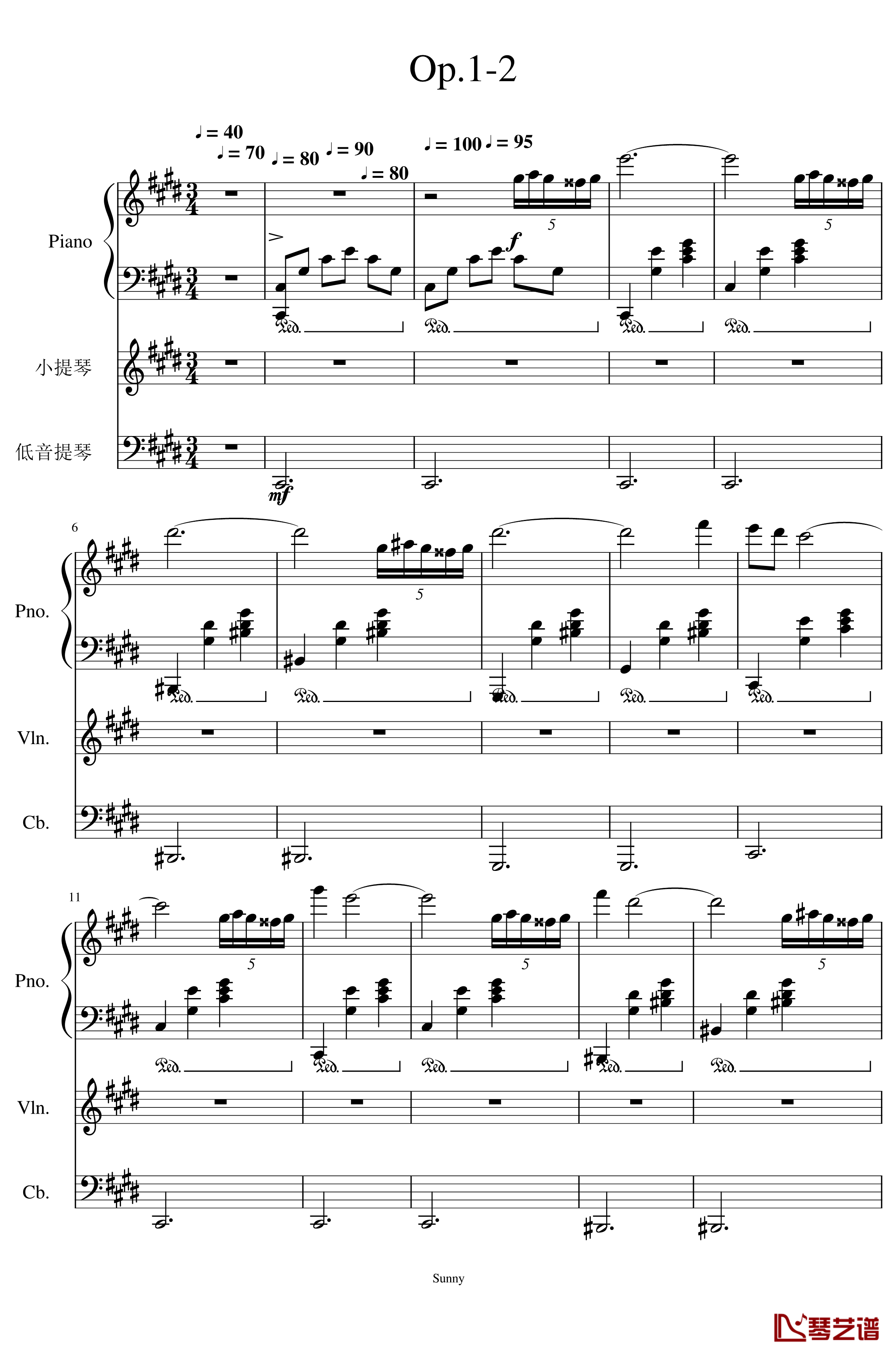 Op.1-2 钢琴谱-最苦与最乐-SunnyAK471