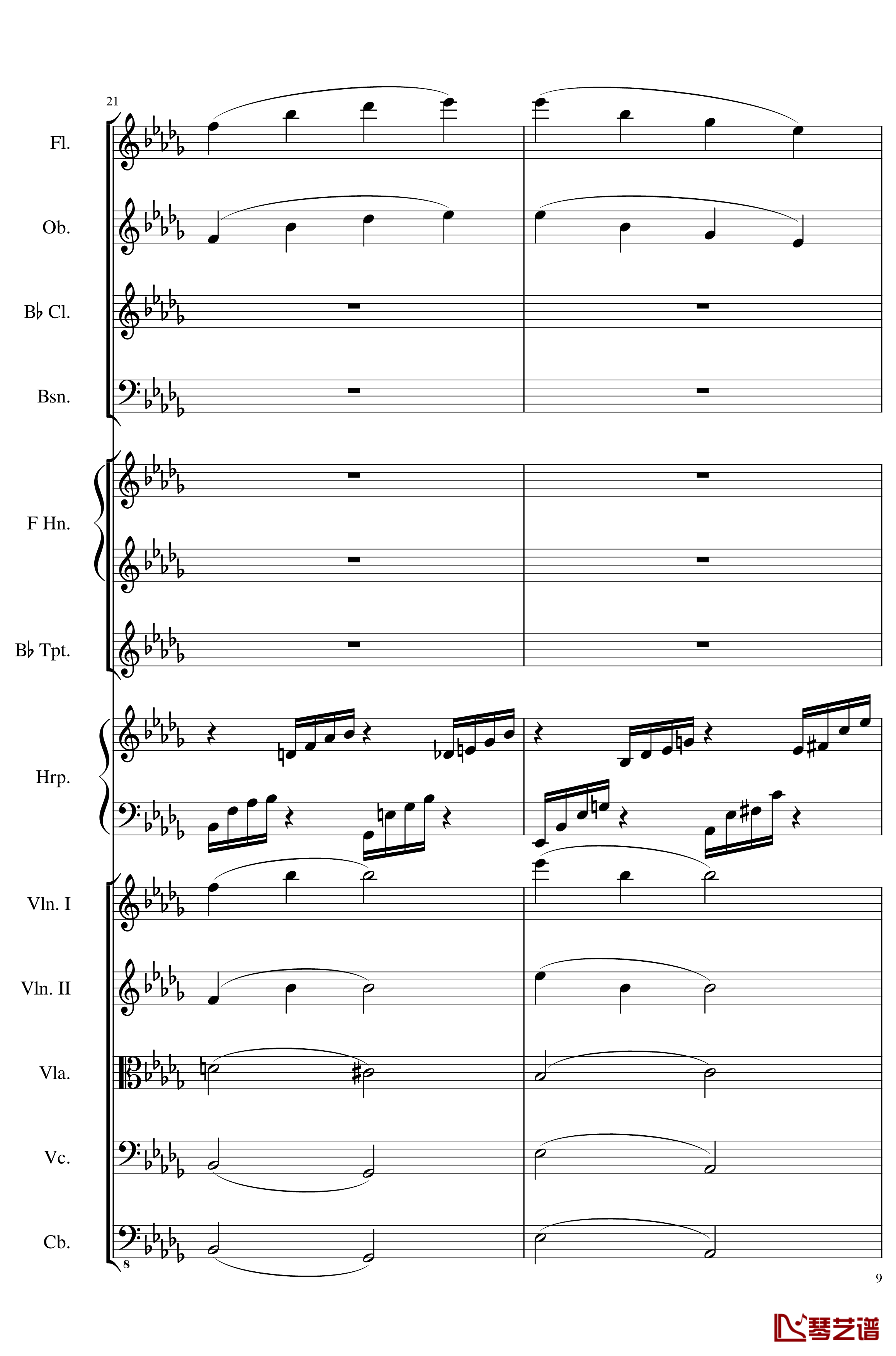 Clair de lune, Op.109钢琴谱-一个球9