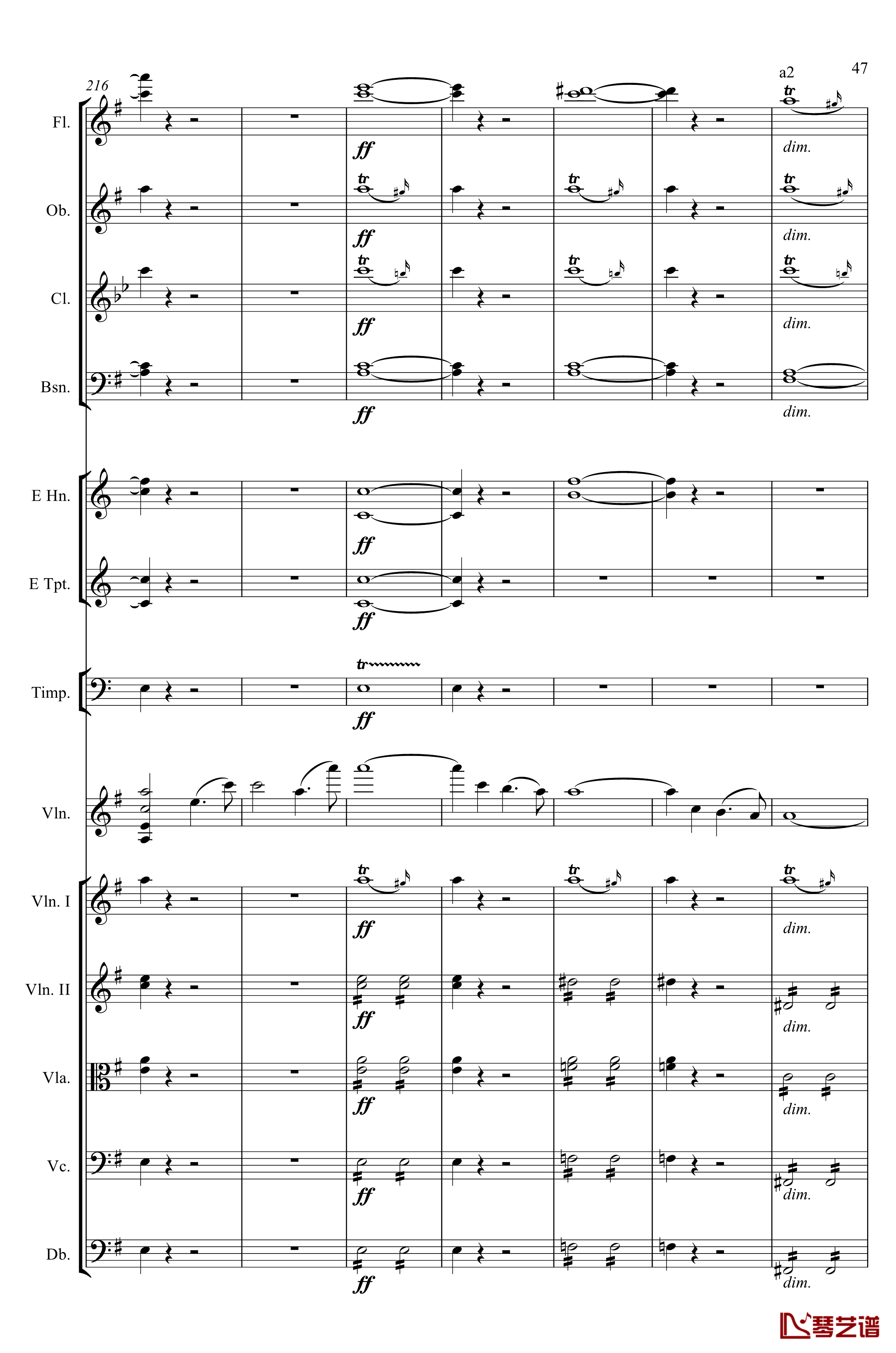 e小调小提琴协奏曲Op.64钢琴谱-第一乐章-门德尔松47