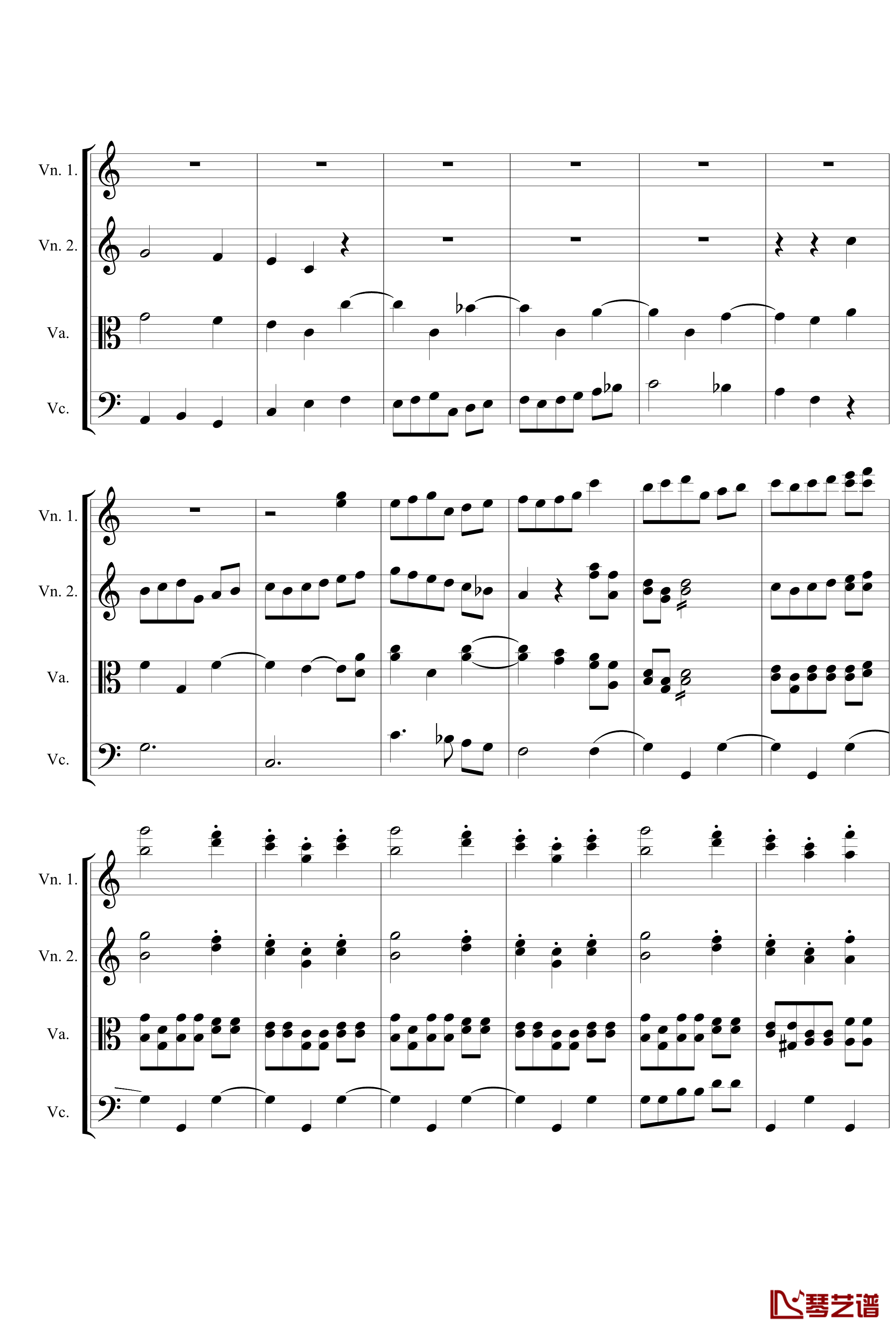 Symphony No.5 in C Minor 3rd钢琴谱-String quartet-贝多芬-beethoven13