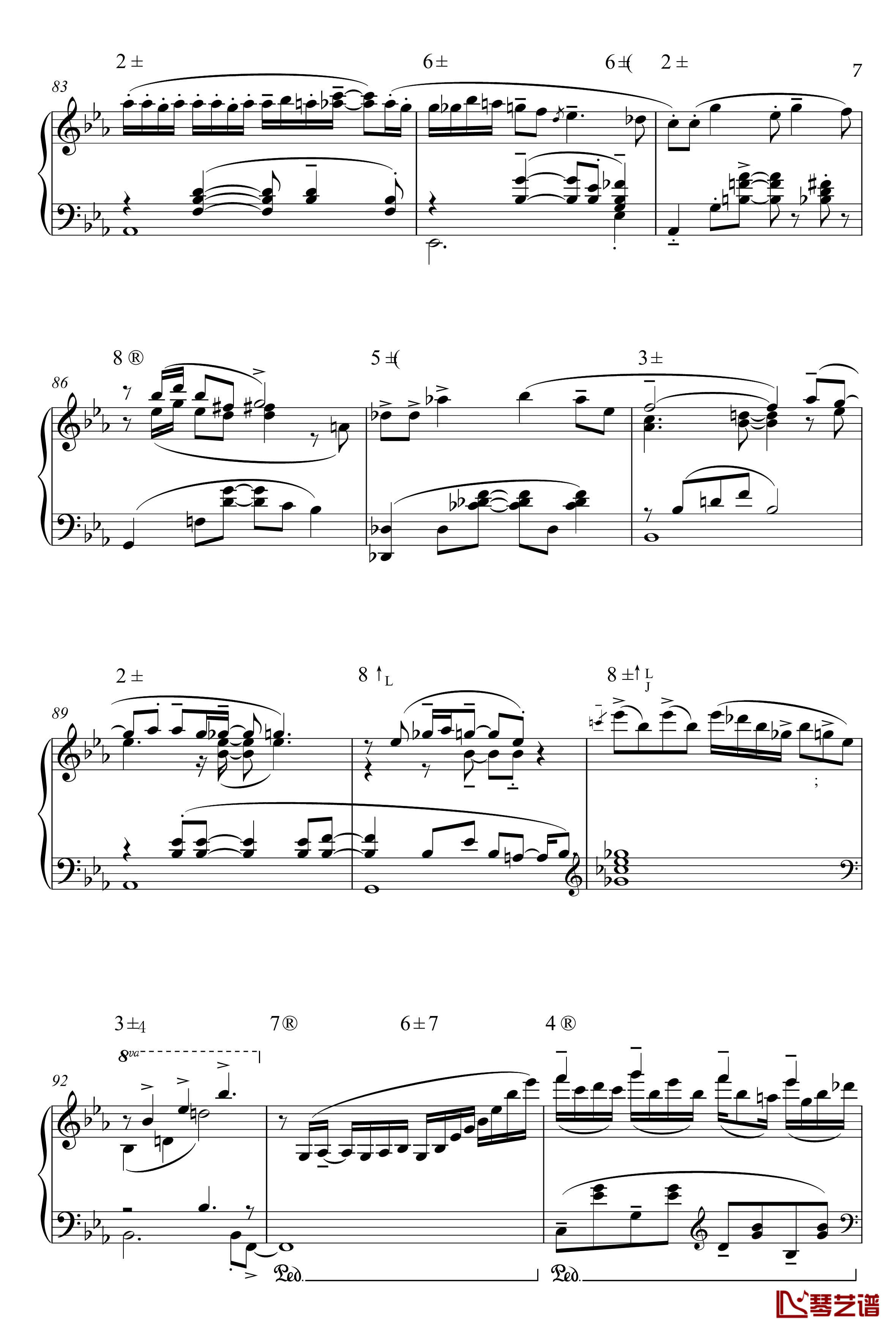 罗兰灯道钢琴谱-分析版-南条绘梨子7
