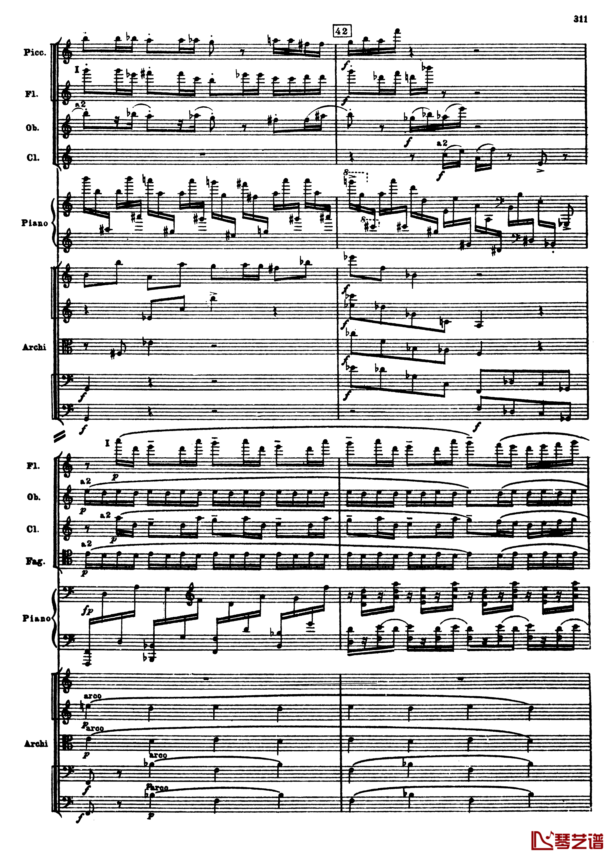 普罗科菲耶夫第三钢琴协奏曲钢琴谱-总谱-普罗科非耶夫43