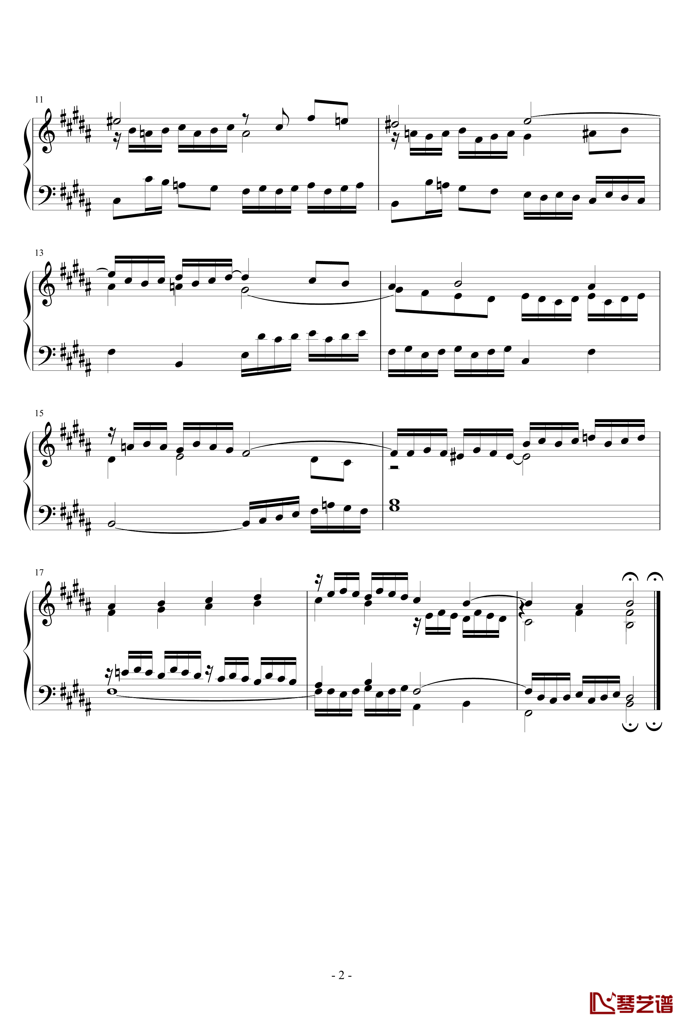 前奏曲钢琴谱-Ferrari版-巴赫2