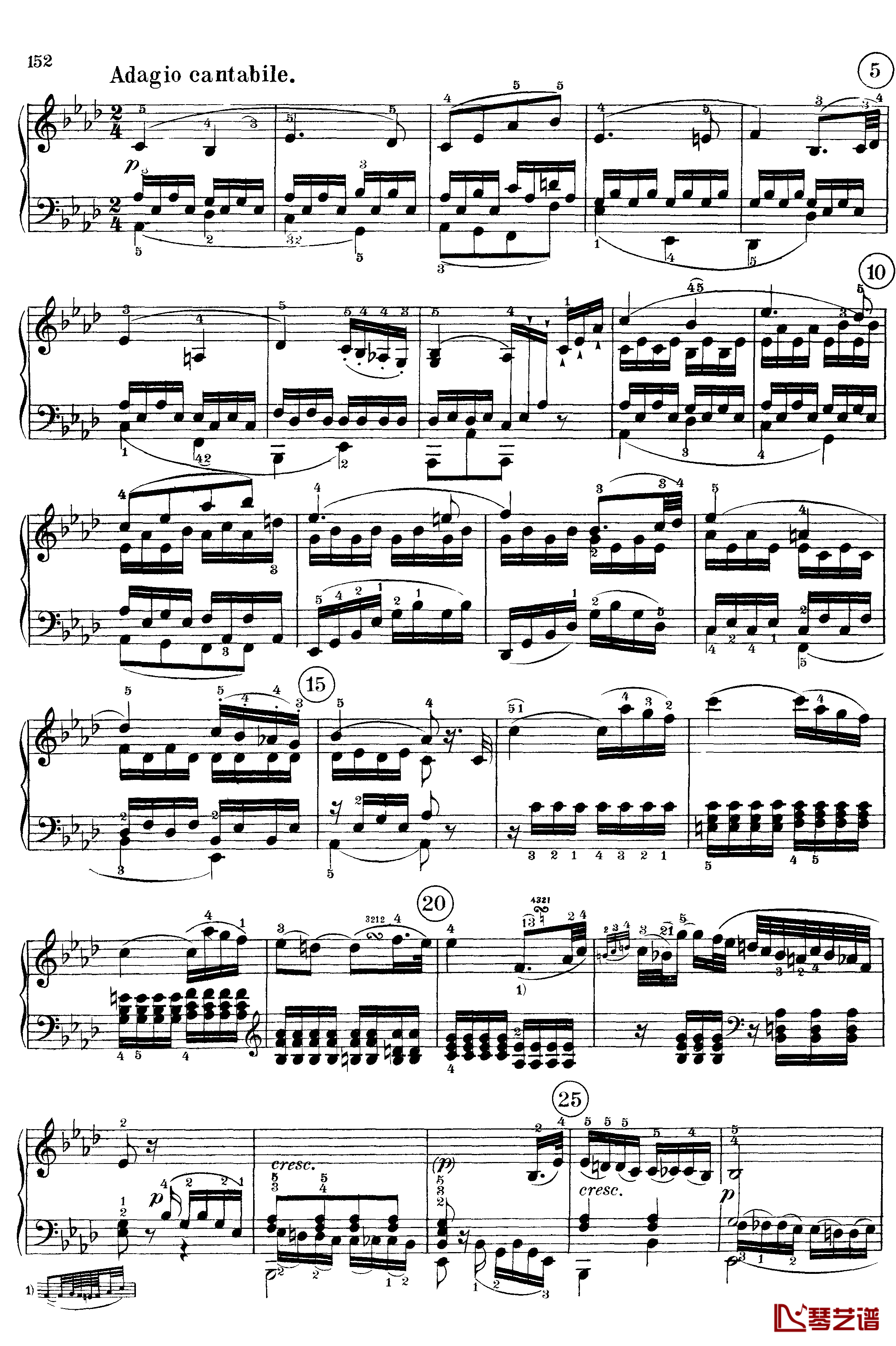 悲怆钢琴谱-c小调第八号钢琴奏鸣曲-全乐章-带指法版-贝多芬-beethoven10