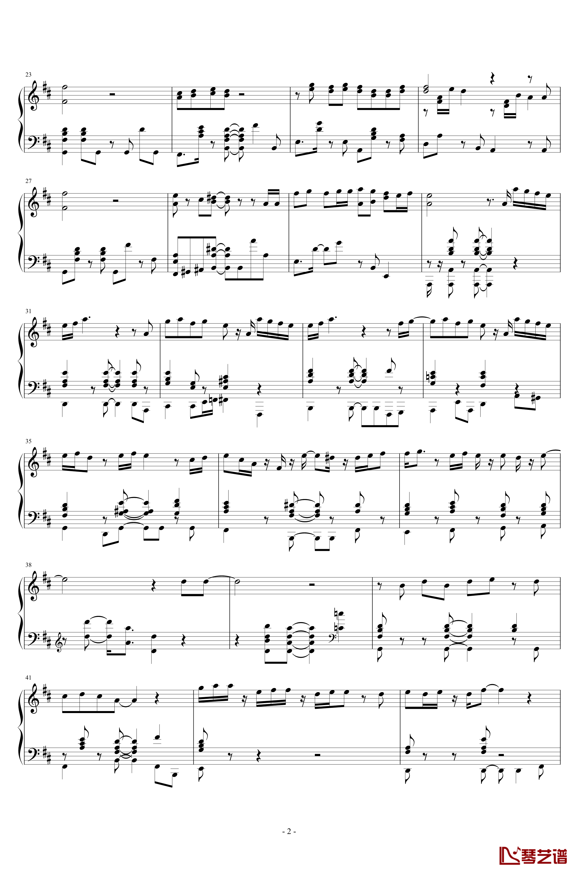 焦糖玛奇朵钢琴谱-J.BASS2