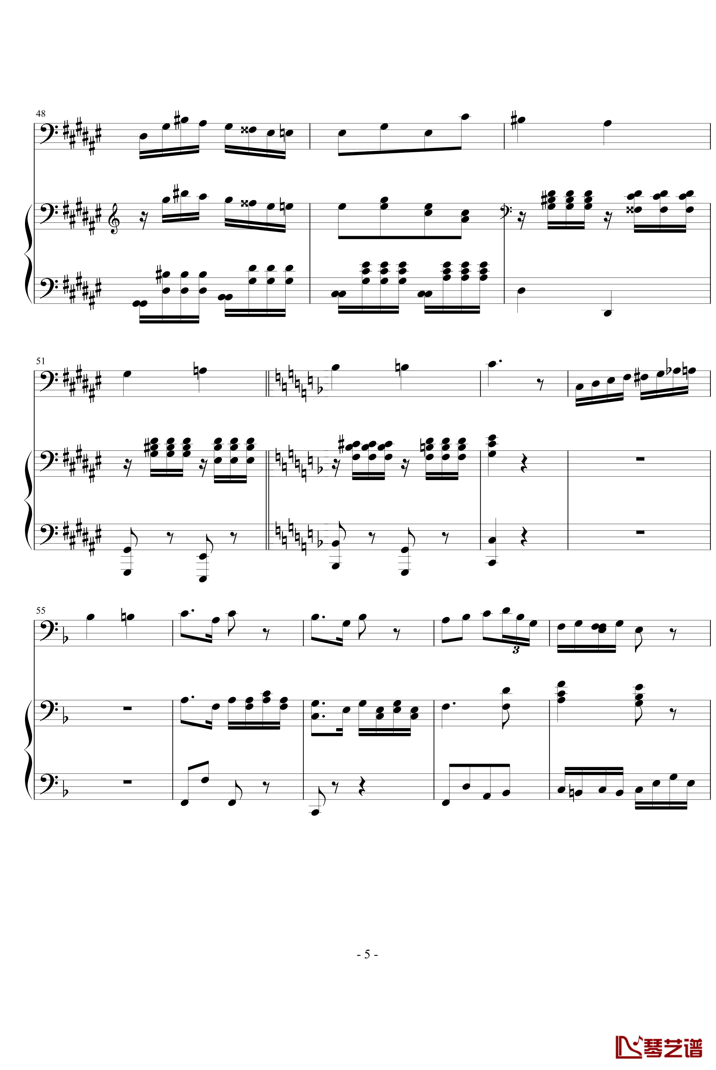大提琴协奏曲钢琴谱-海顿5