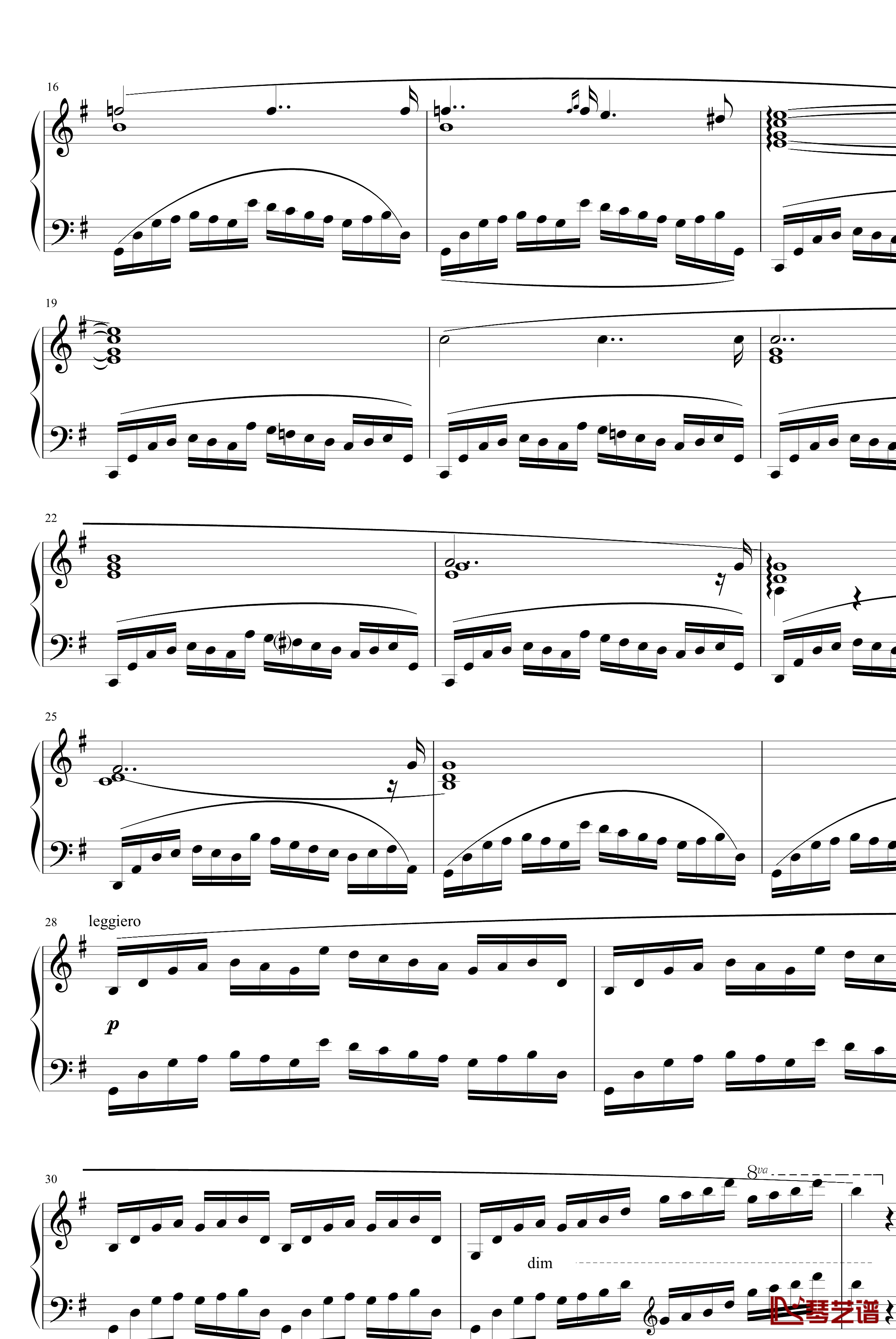 G大调前奏曲钢琴谱-肖邦-chopin2