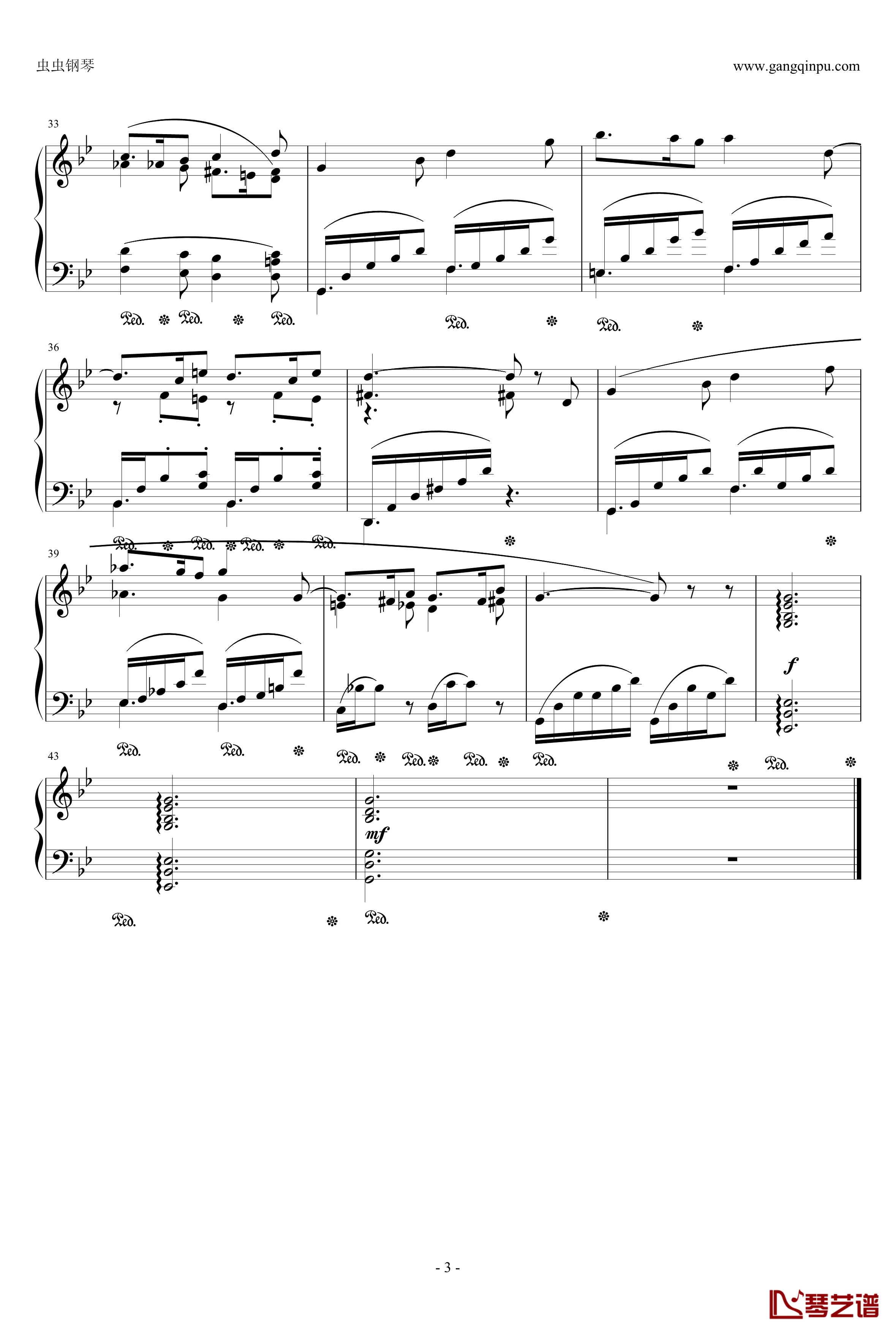 西西里舞曲钢琴谱-福莱3