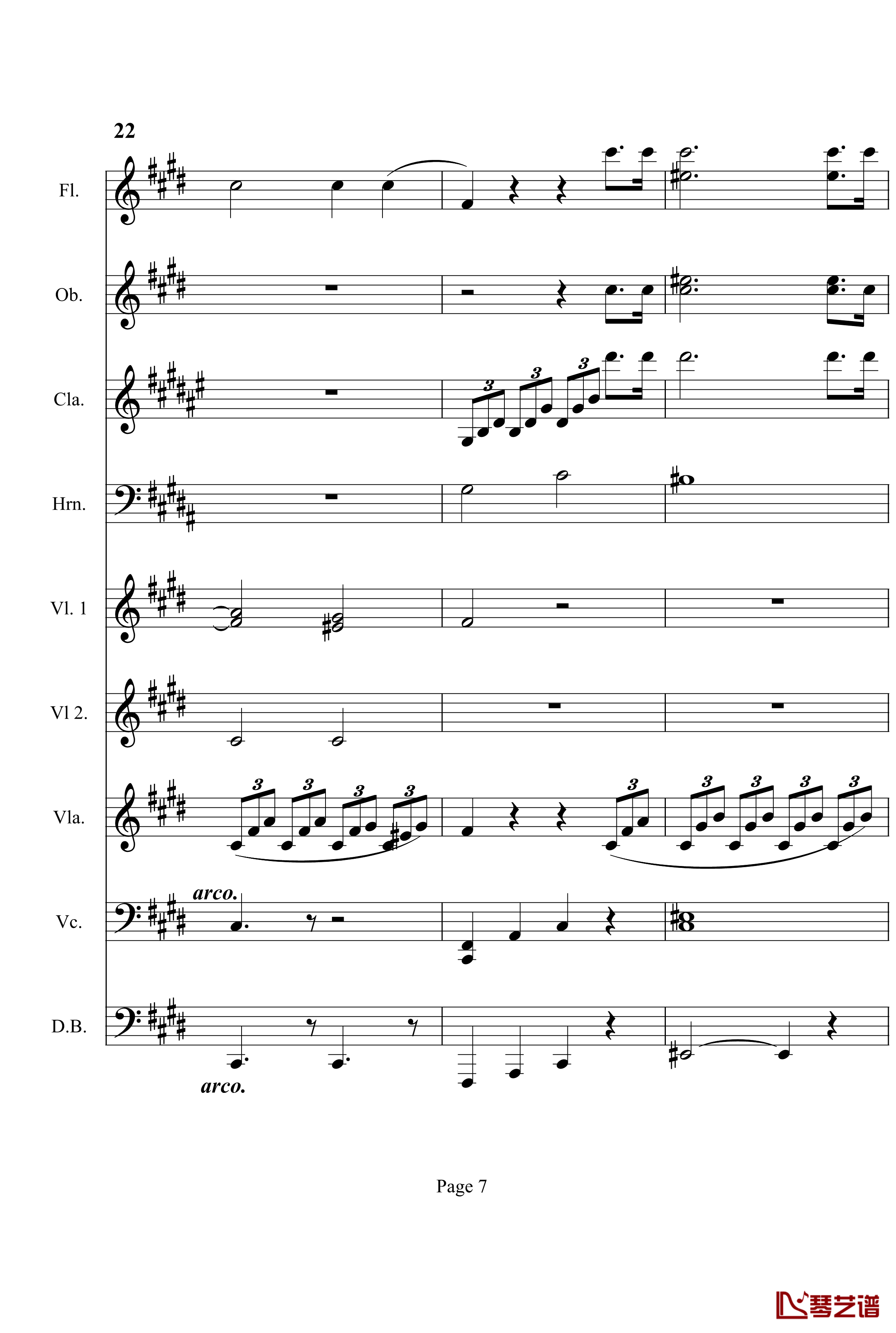 奏鸣曲之交响钢琴谱-第14首-Ⅰ-贝多芬-beethoven7
