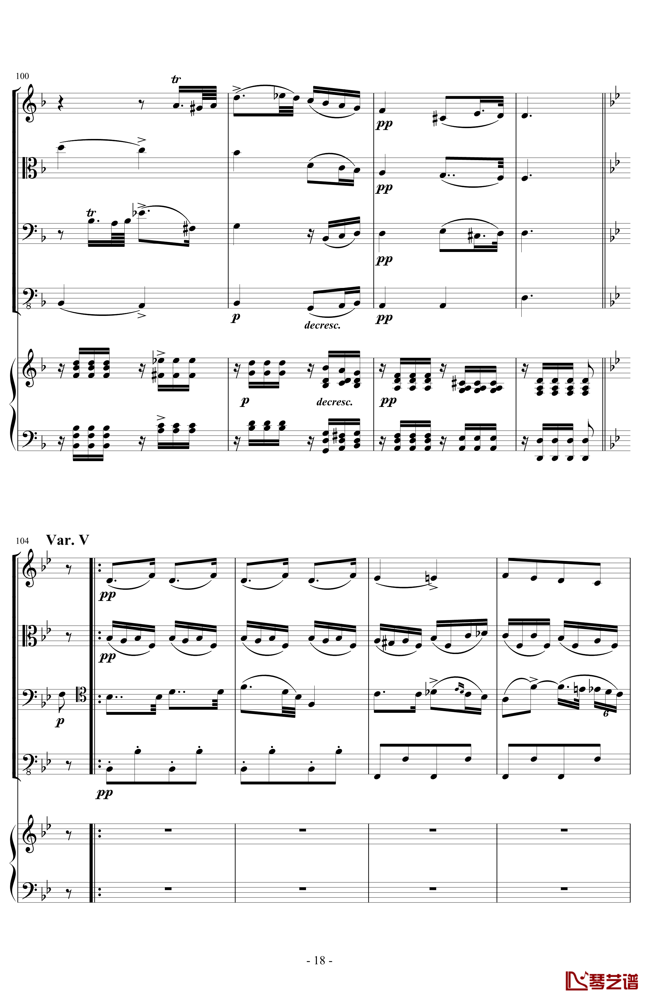 A大调弦乐五重奏“鳟鱼”第四乐章钢琴谱-总谱-舒伯特18