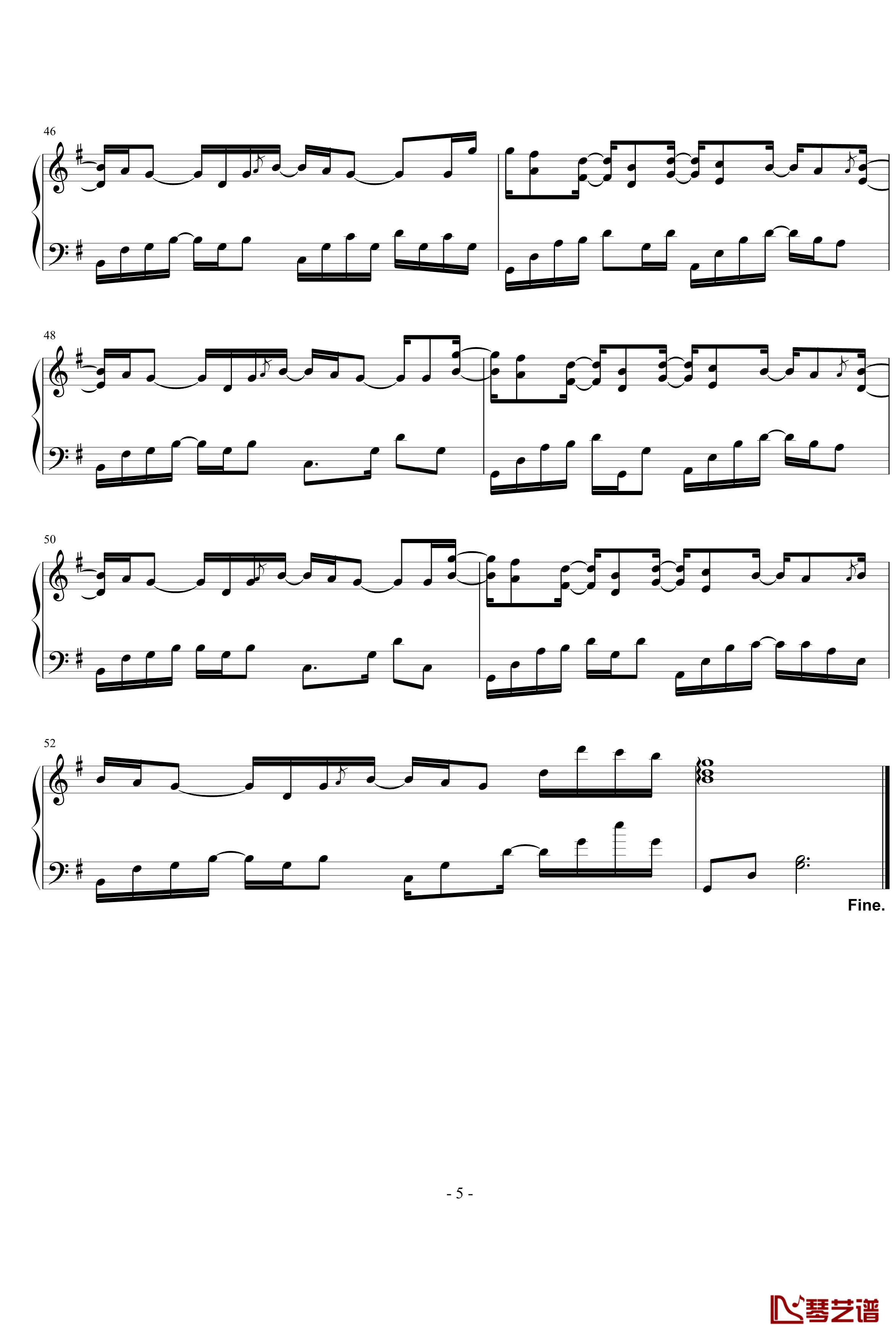 It's your day钢琴谱-Yiruma5