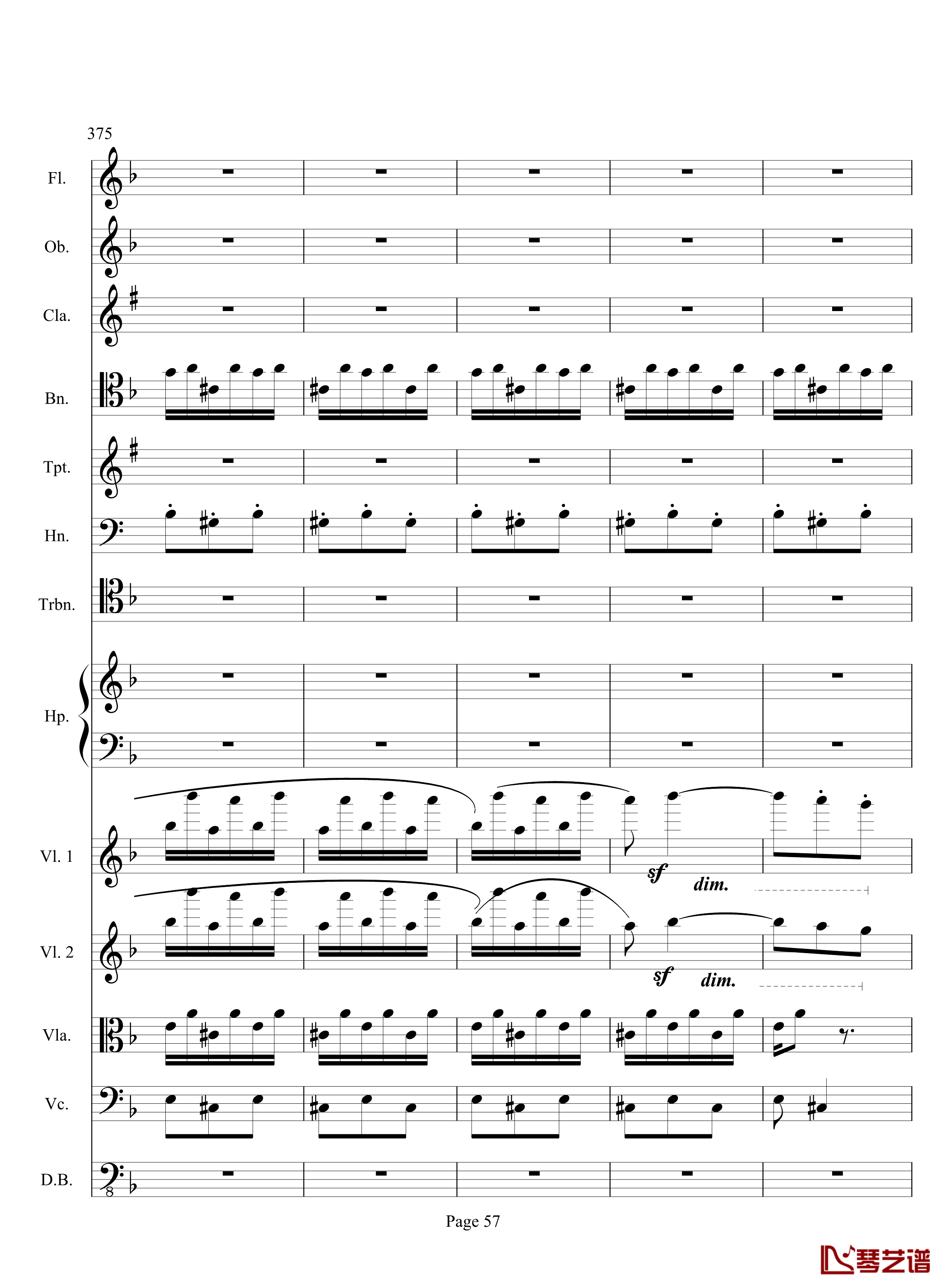 奏鸣曲之交响钢琴谱-第17首-Ⅲ-贝多芬-beethoven57