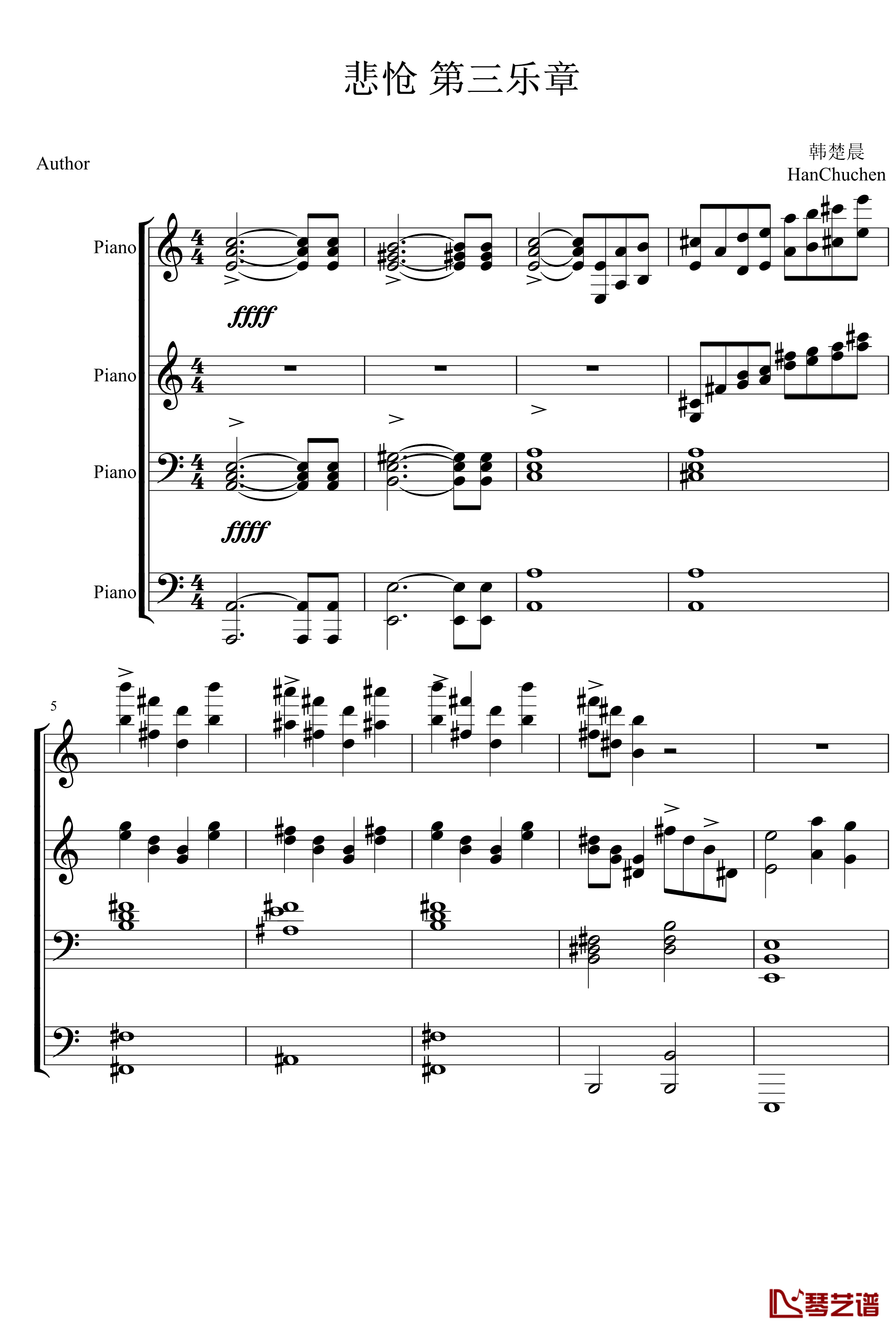 V3钢琴谱-贝多芬-beethoven1