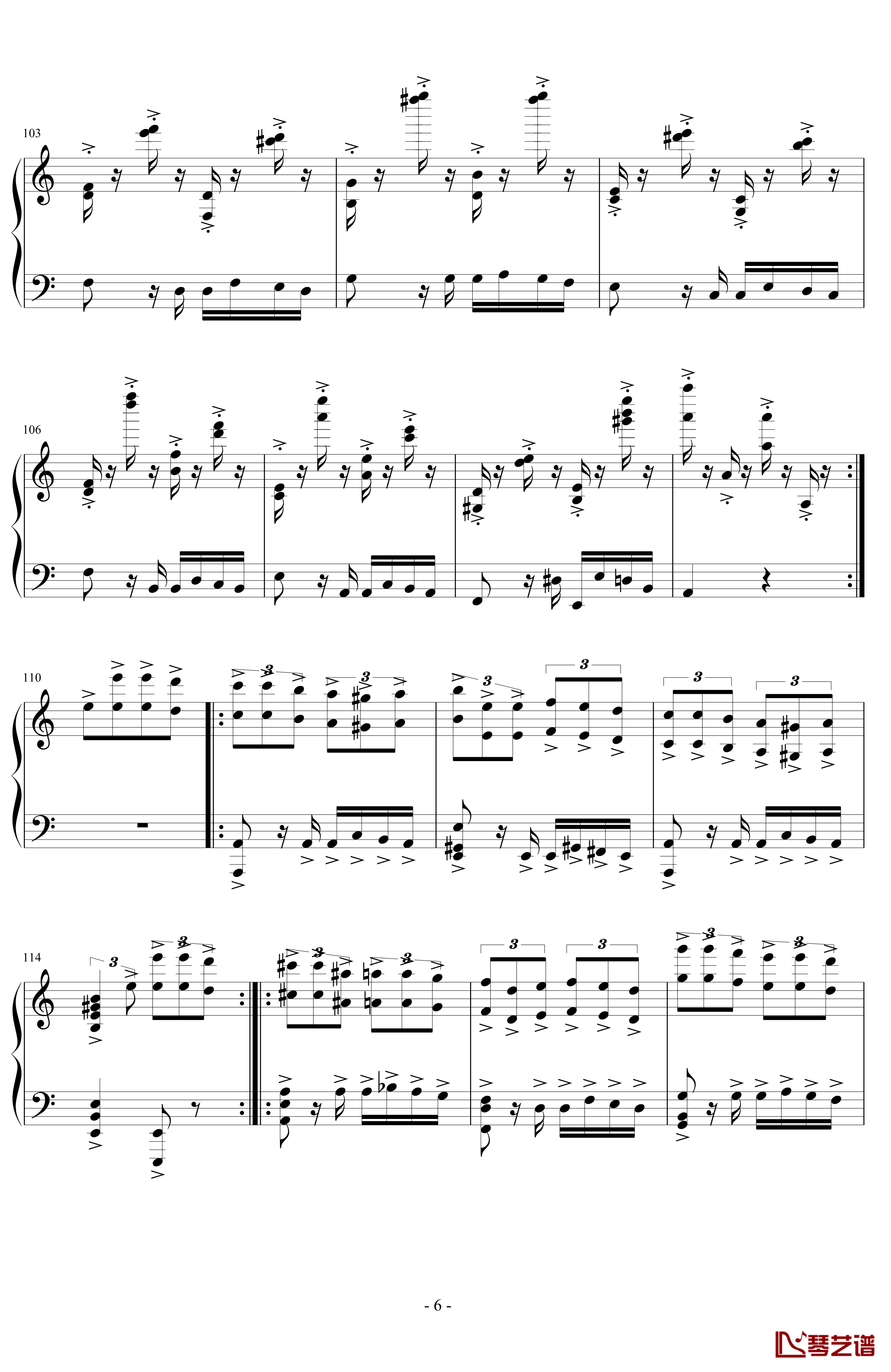 经典主题变奏曲钢琴谱-丁晓峰6