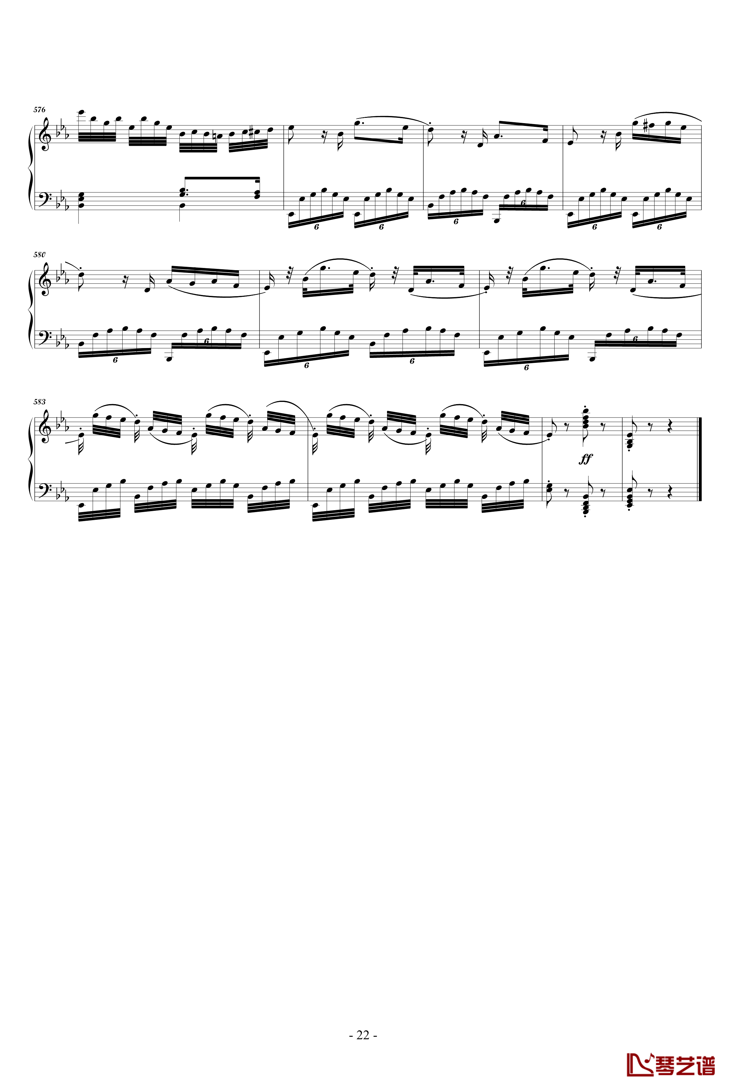 英雄钢琴谱-贝多芬-beethoven22