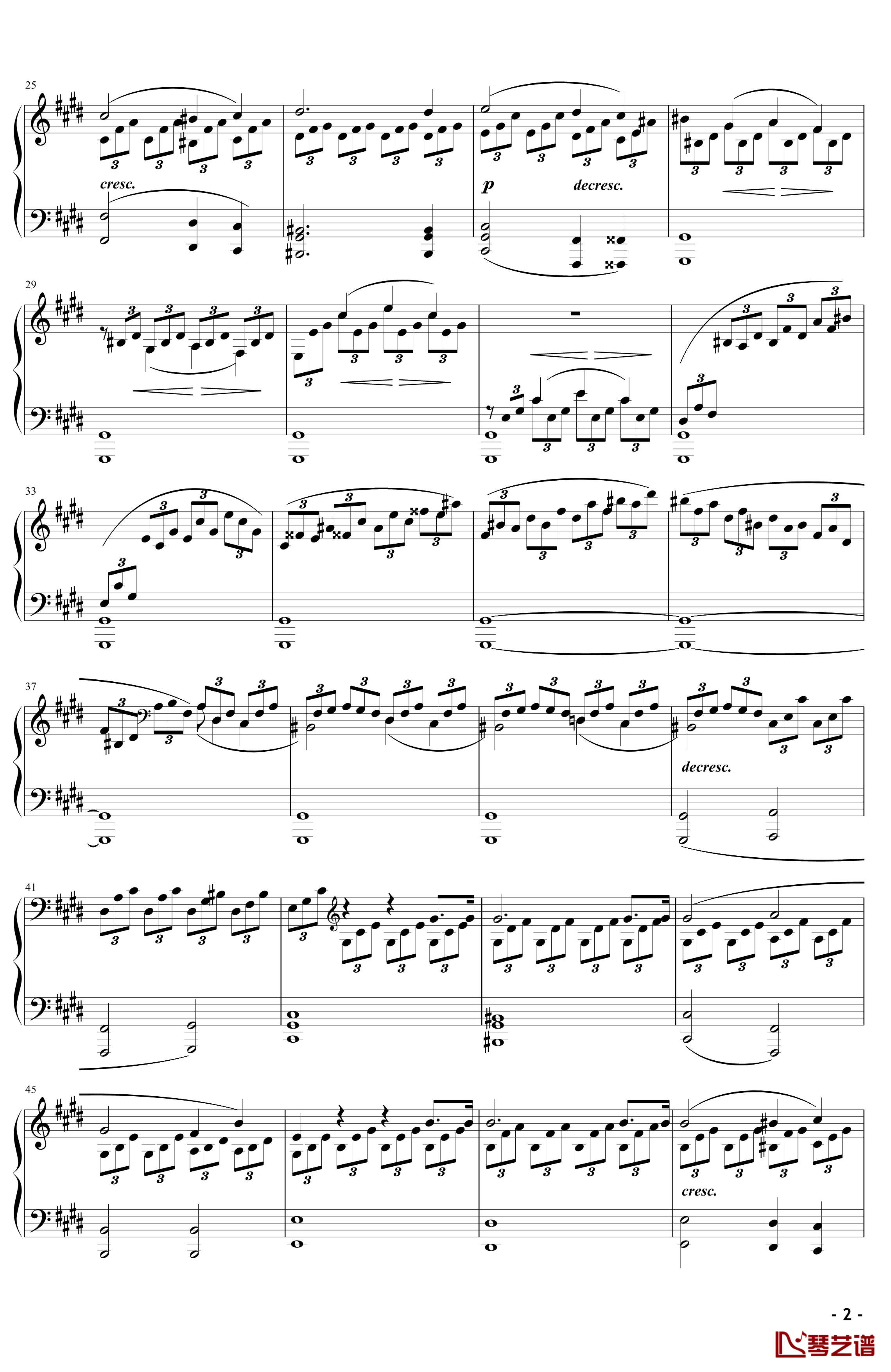 月光钢琴谱-奏鸣曲-贝多芬-beethoven2
