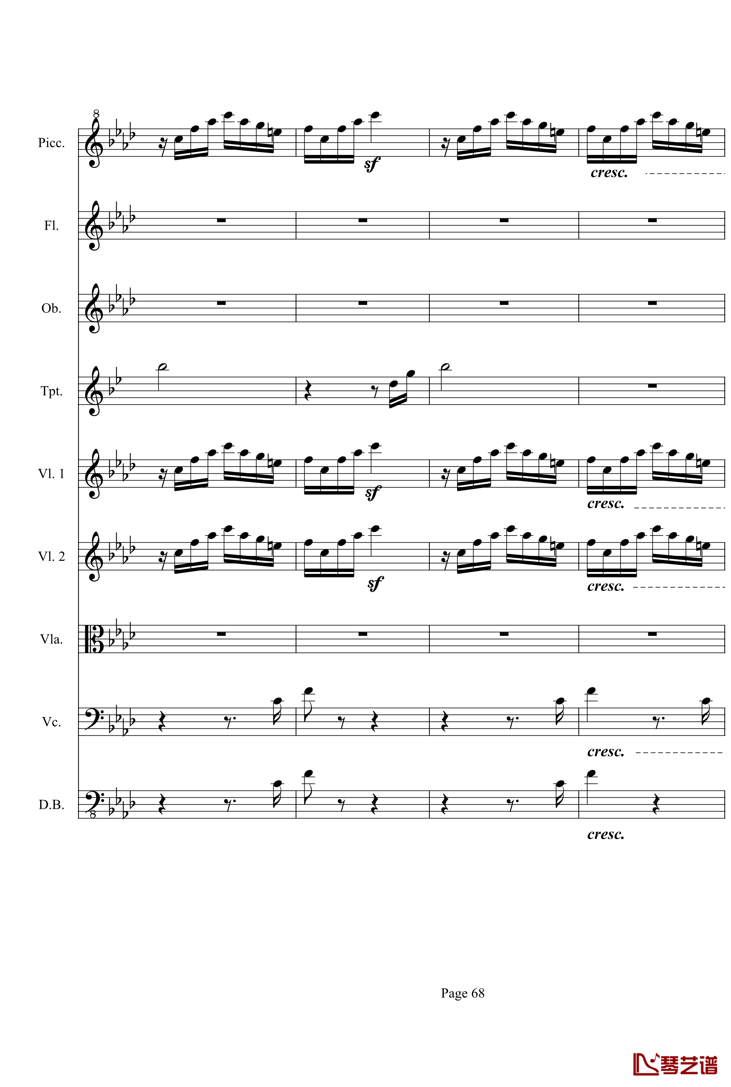 奏鸣曲之交响第23首Ⅲ钢琴谱--贝多芬-beethoven68